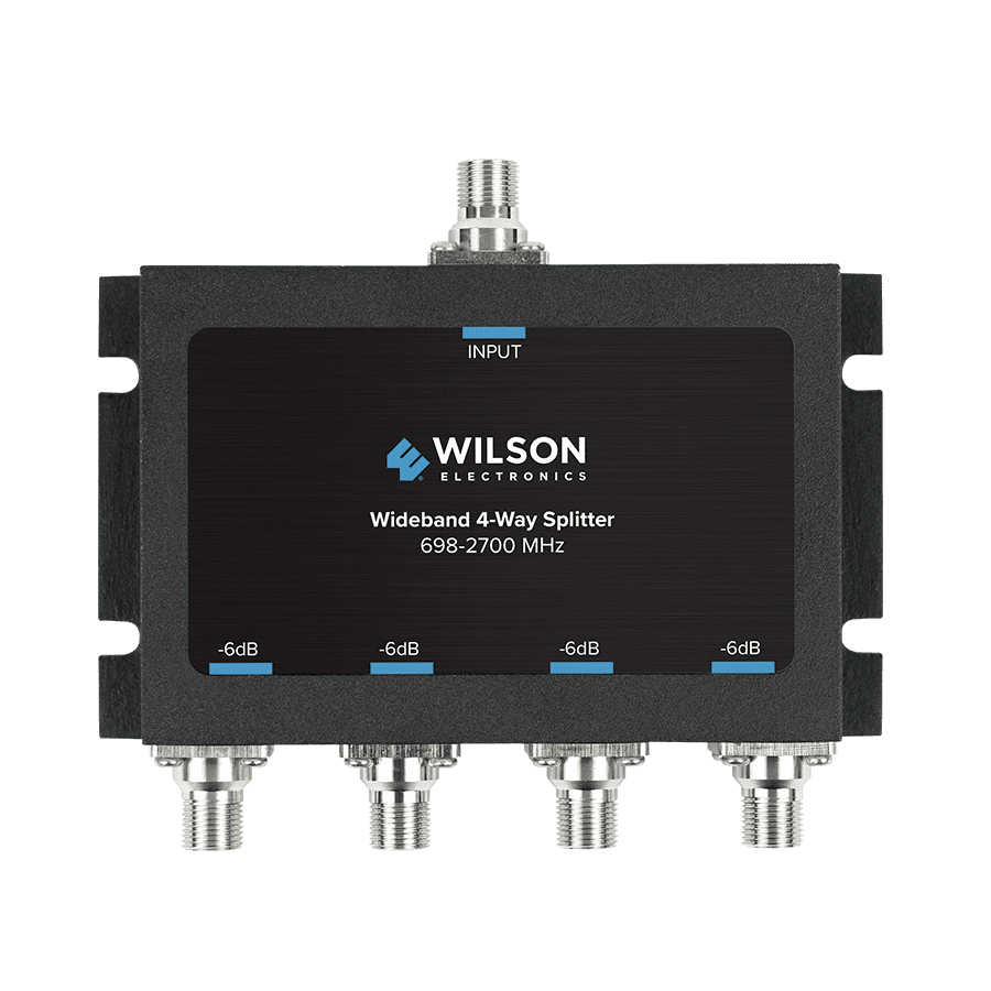 weBoost 850036 4-Way Signal Splitter, -6 dB, 75 Ohm F-Female, 698-2700 MHz