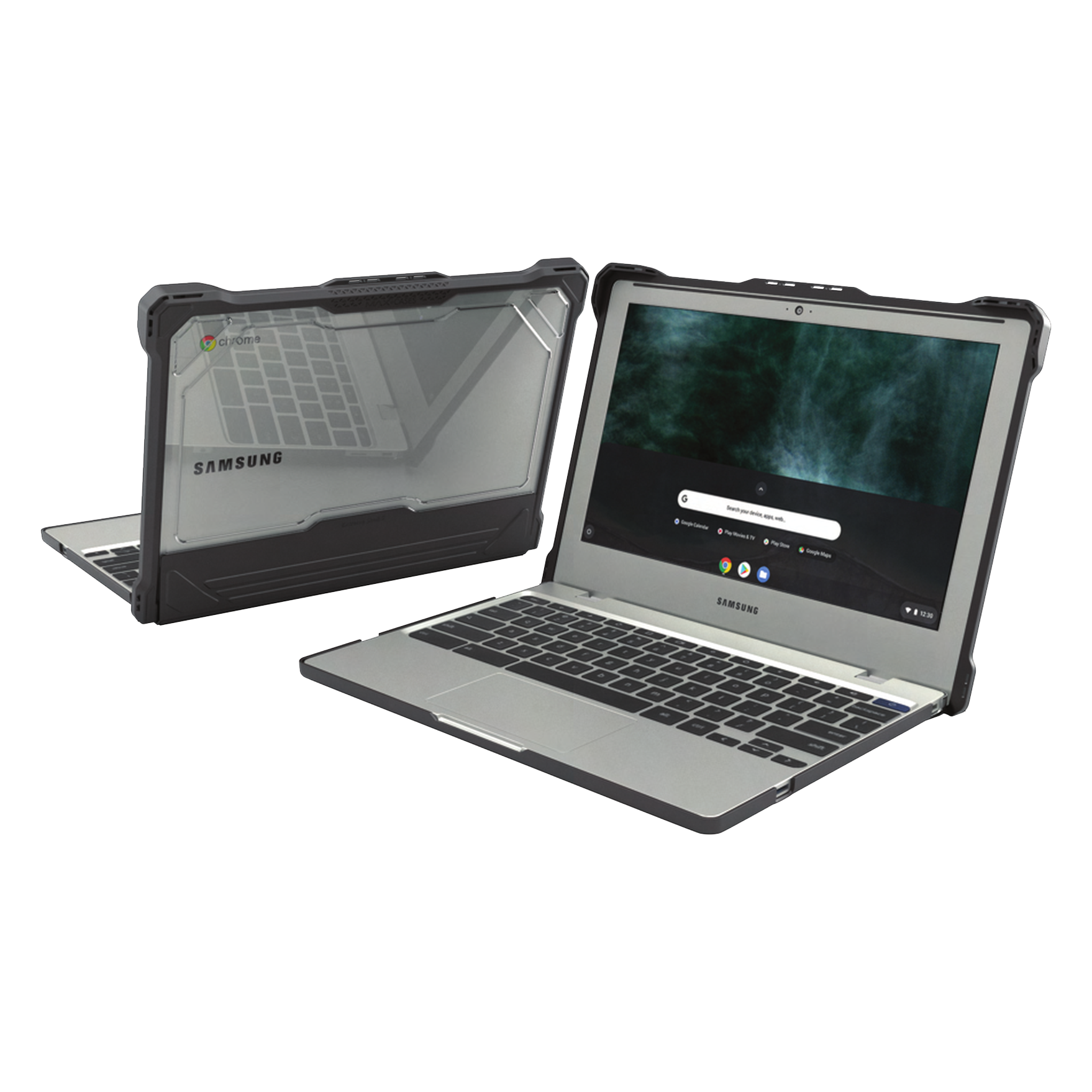 MAXCases Extreme Shell-S Case for Samsung Galaxy Chromebook Go 14", Black/Clear