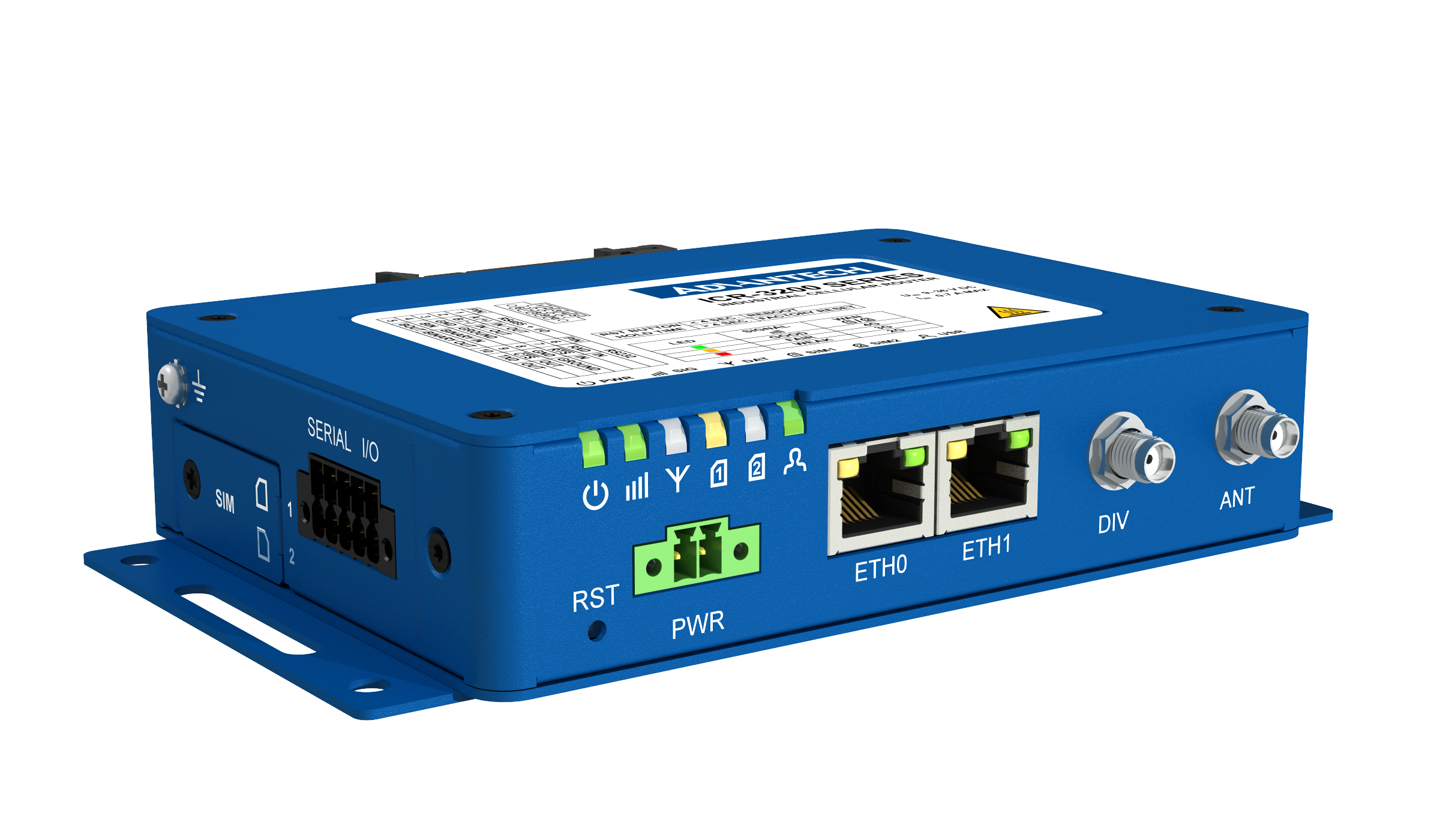 Advantech ICR-3232W LTE Cat 4 Industrial Cellular Router with 802.11ac Wi-Fi, GNSS and Serial (ANZ/LATAM)
