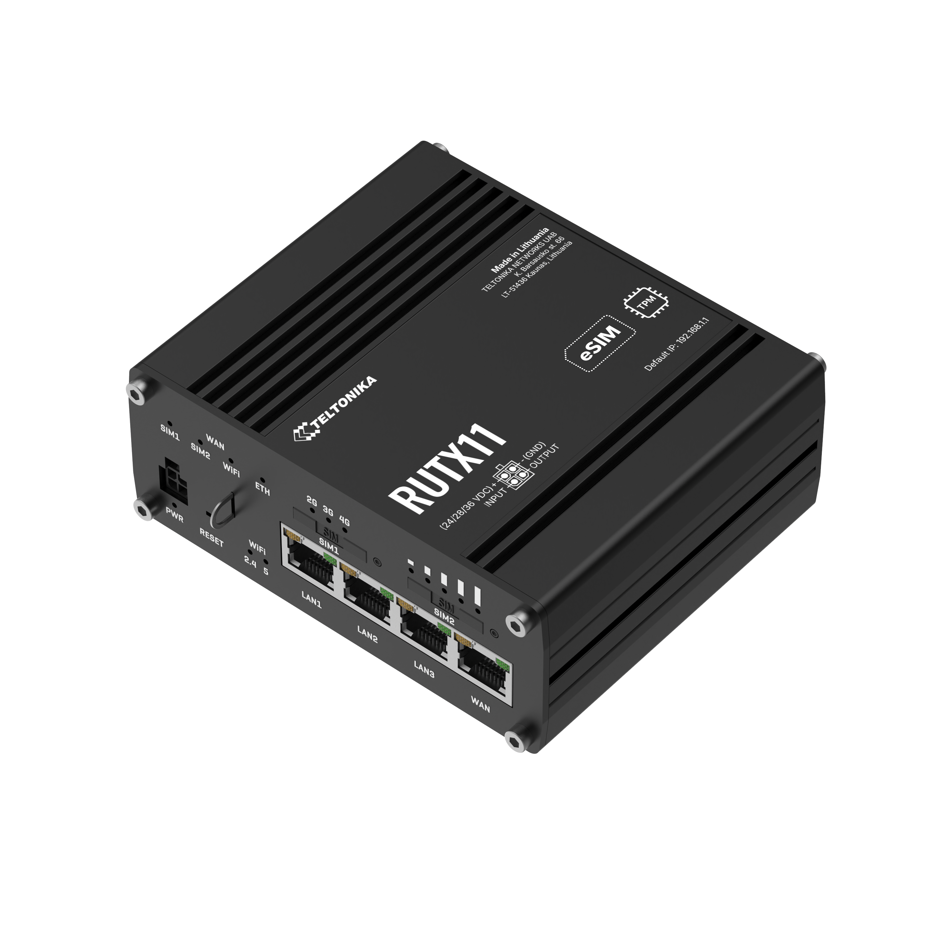 Teltonika RUTX11 4G LTE Cat 6 Dual-SIM Industrial Router, North America (RUTX11300400)