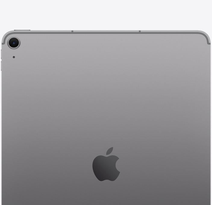 Apple 13-inch iPad Air (M4) Wi-Fi + Cellular in Space Gray with an aluminum enclosure and Liquid Retina display. — view 2
