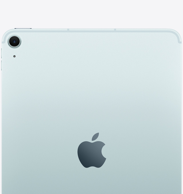 Apple iPad Air 11-inch M4 Wi-Fi + Cellular tablet in Blue showing the Liquid Retina display and slim aluminum enclosure. — view 2