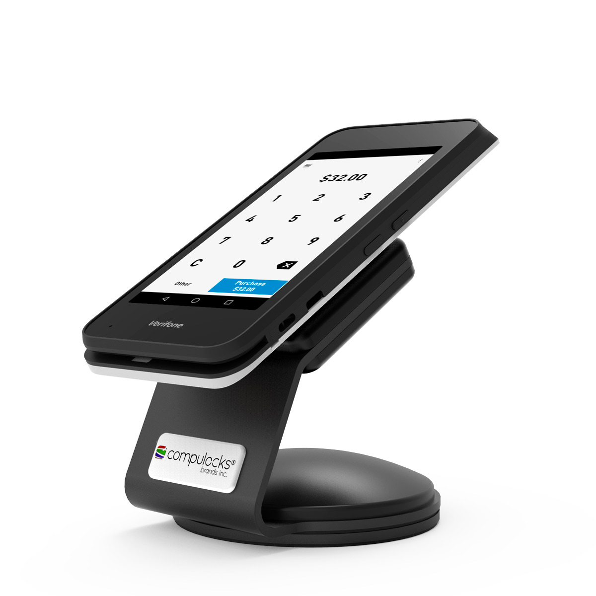 Compulocks SlideDock Universal EMV and Smartphone Security Stand - Black