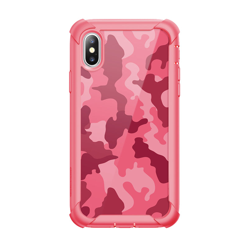 i-Blason Ares Full-Body Case for iPhone X and iPhone XS in Pink Camouflage