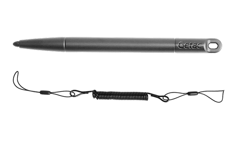 Getac A140 capacitive hard tip tablet stylus and tether — view 2