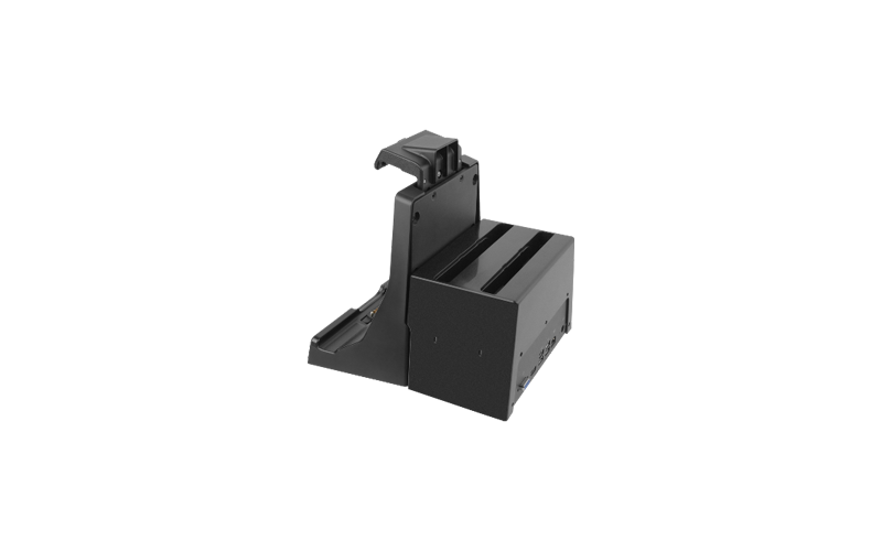 Getac F110 office dock with twin battery charger — view 2