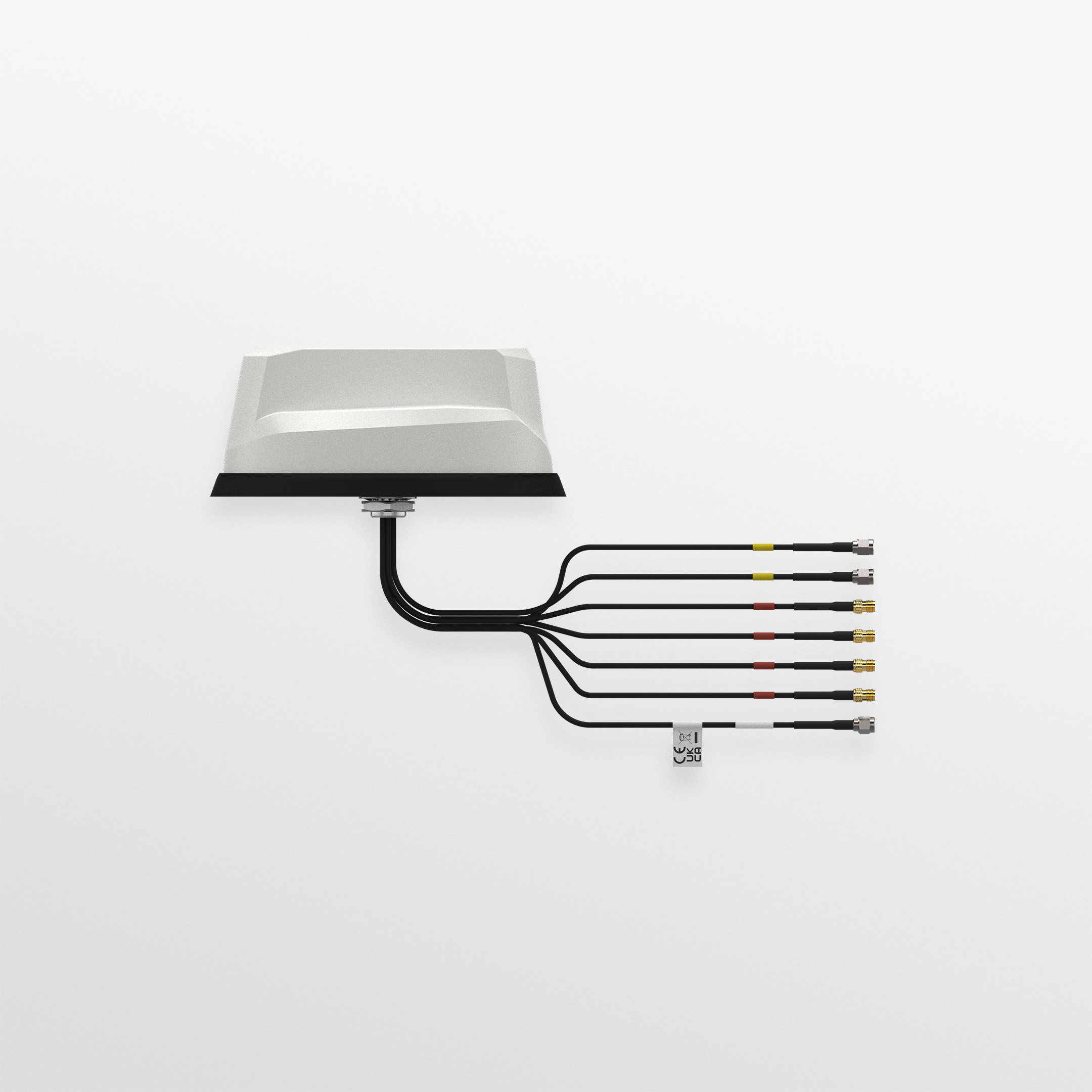 Panorama Great White LGMDM-6-60-24-58 white low-profile 5G, Wi-Fi and GPS vehicle dome antenna. — view 3