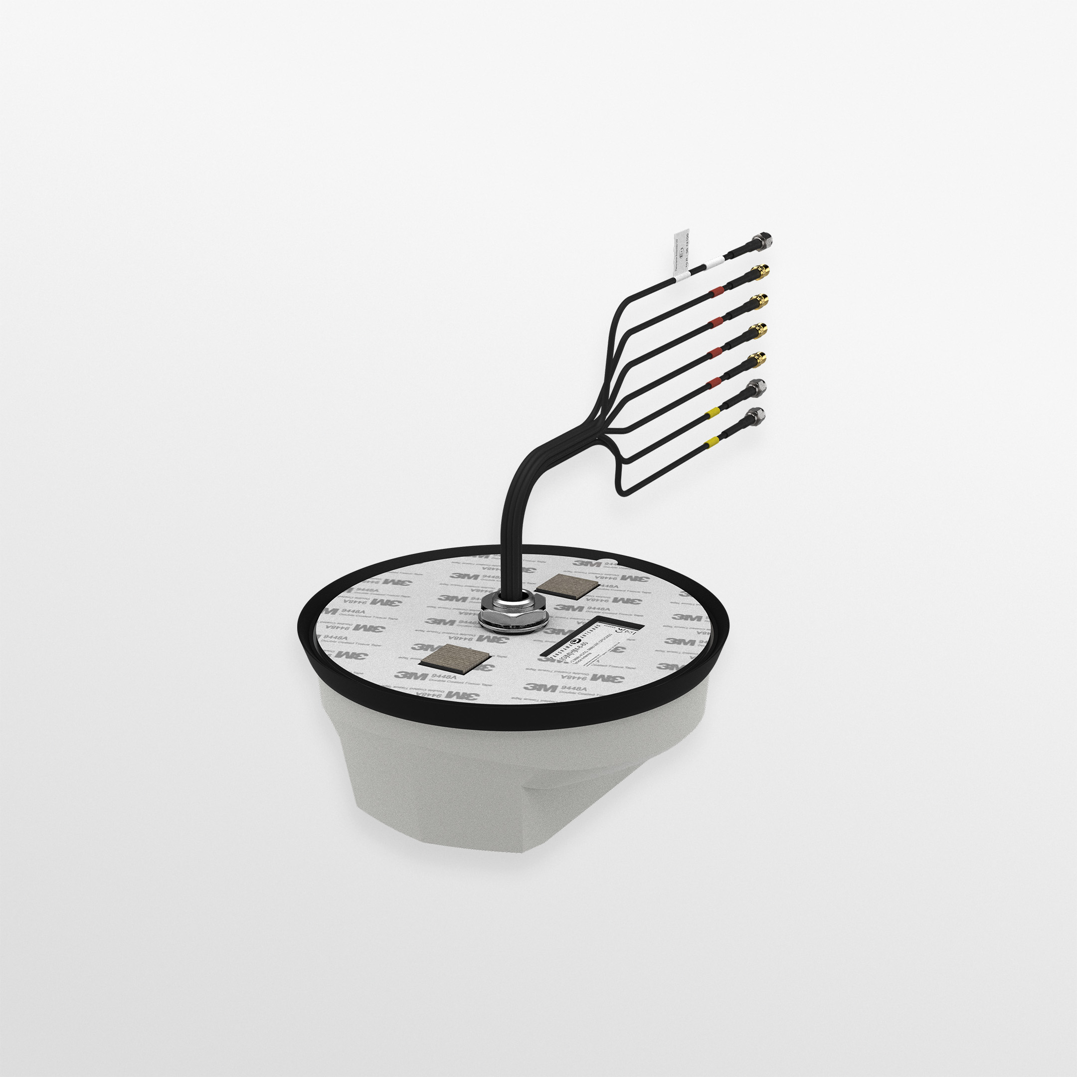 Panorama Great White LGMDM-6-60-24-58 white low-profile 5G, Wi-Fi and GPS vehicle dome antenna. — view 4