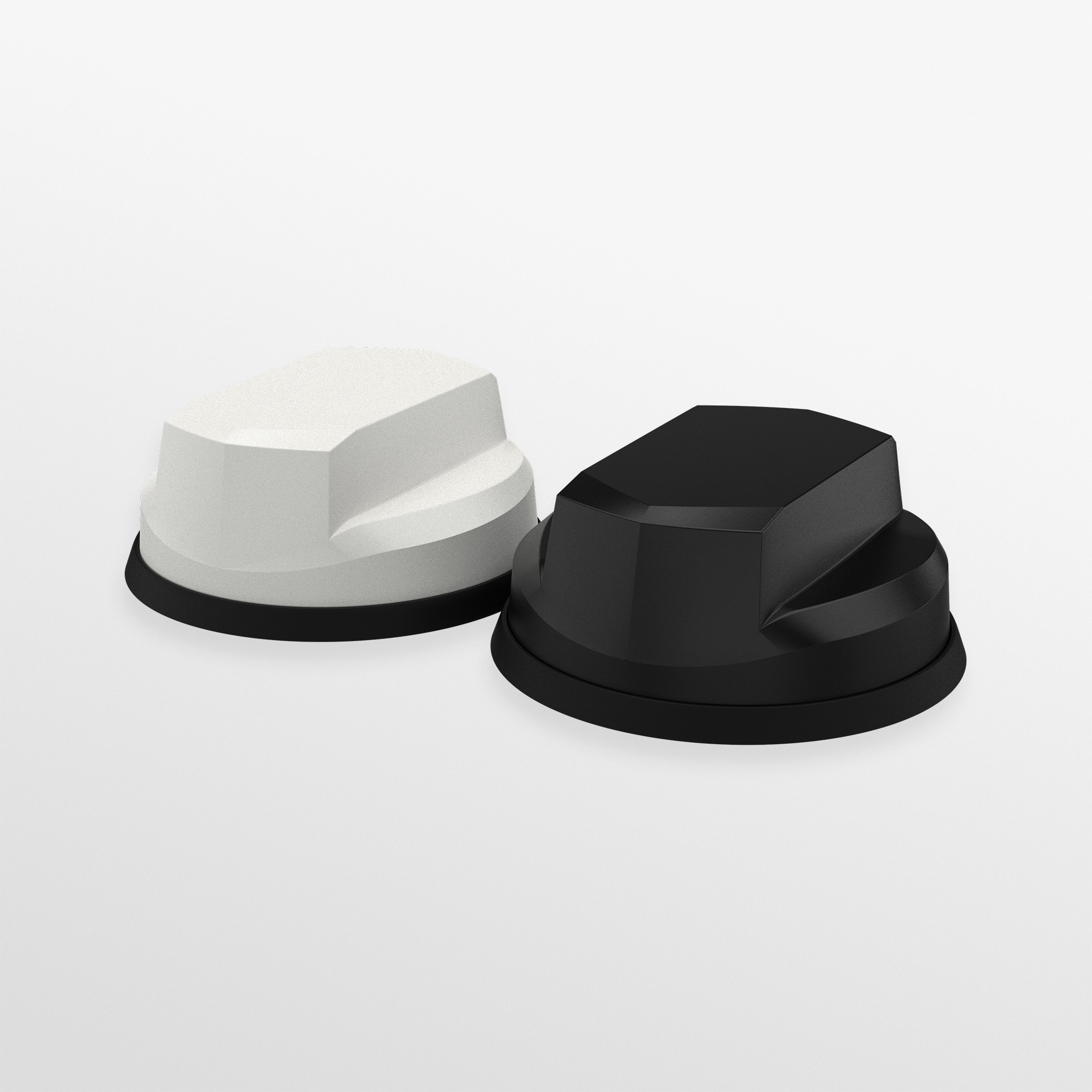 Panorama Great White LGMDM-6-60-24-58 white low-profile 5G, Wi-Fi and GPS vehicle dome antenna. — view 5