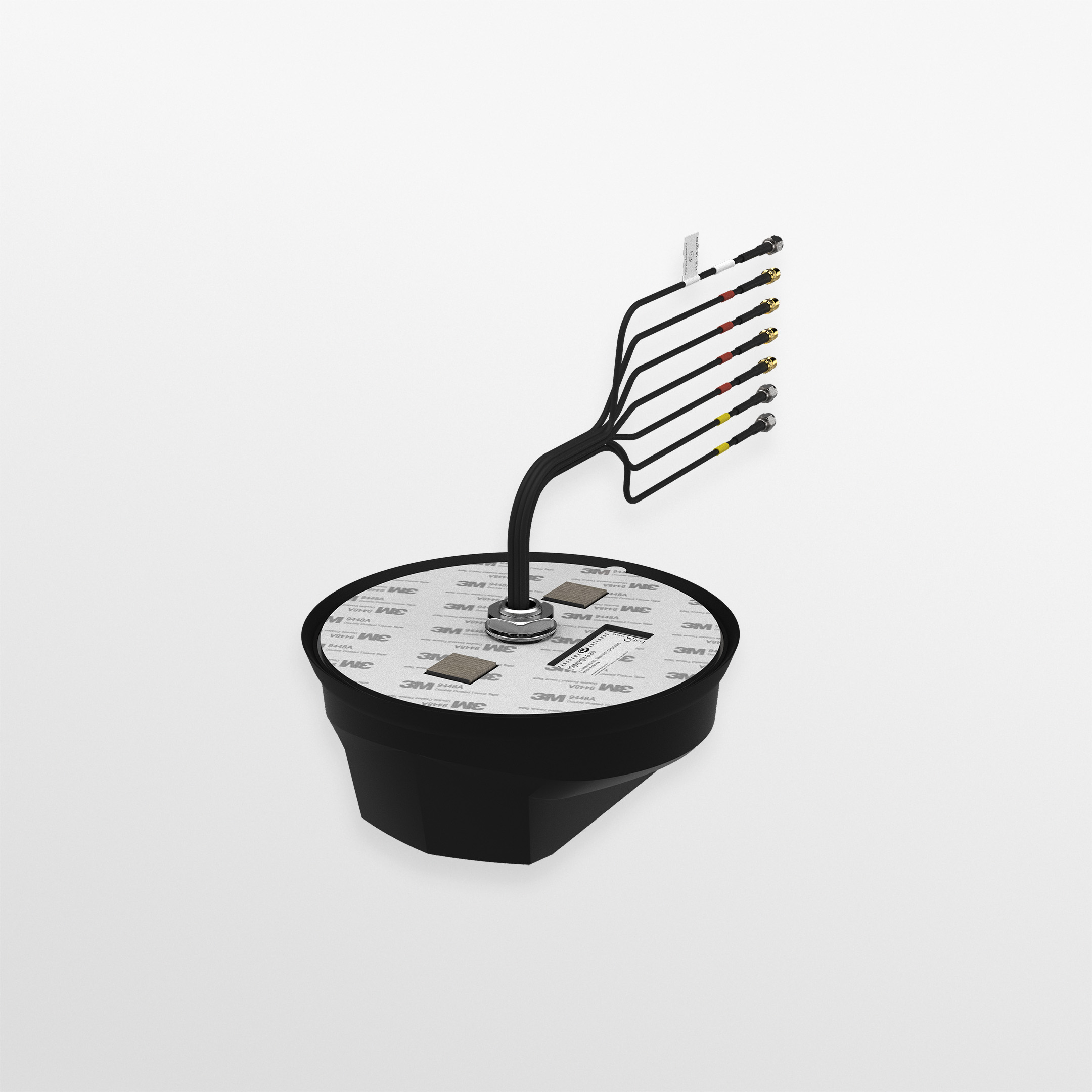 Black Panorama Great White LPMDMB-6-60-24-58 low-profile 5G and Wi-Fi vehicle dome antenna. — view 4