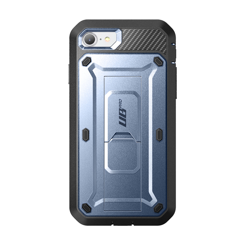 SUPCASE Unicorn Beetle Pro Full-Body Case with Kickstand for iPhone SE, 8 and 7 in Metallic Blue