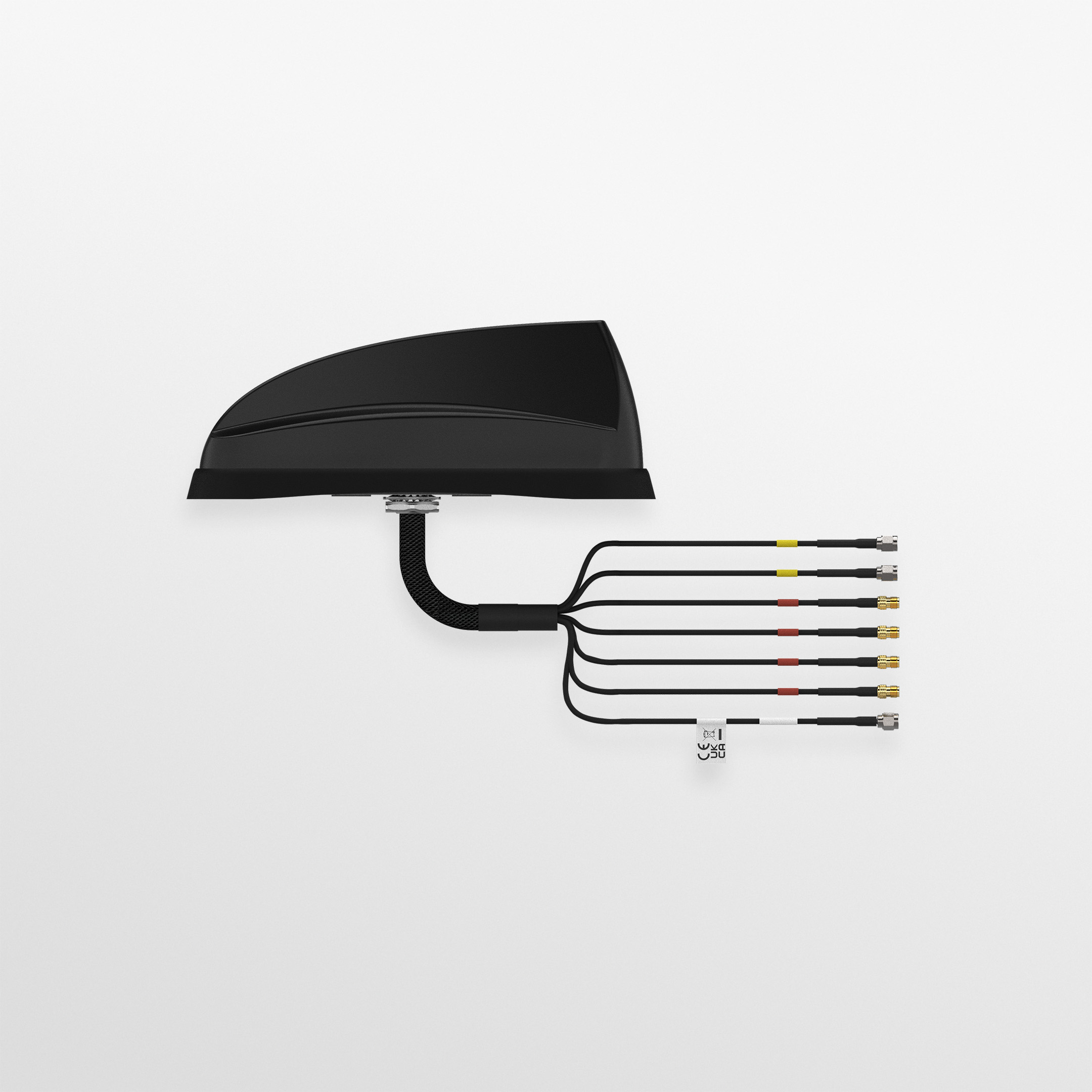Black Panorama Sharkee SHKG-6-60 7-in-1 sharkfin antenna combining cellular, 4x4 Wi-Fi and GNSS. — view 3
