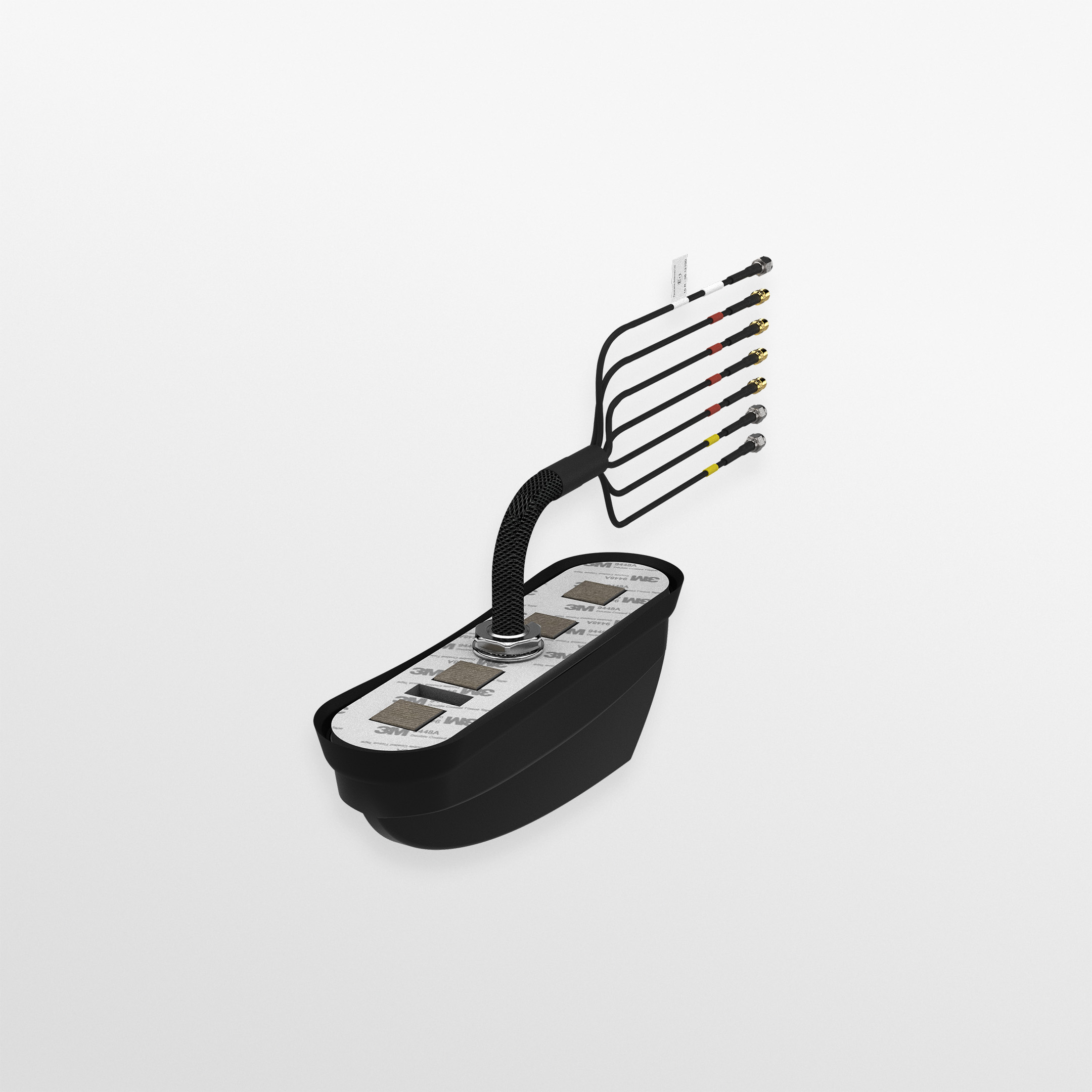 Black Panorama Sharkee SHKG-6-60 7-in-1 sharkfin antenna combining cellular, 4x4 Wi-Fi and GNSS. — view 4