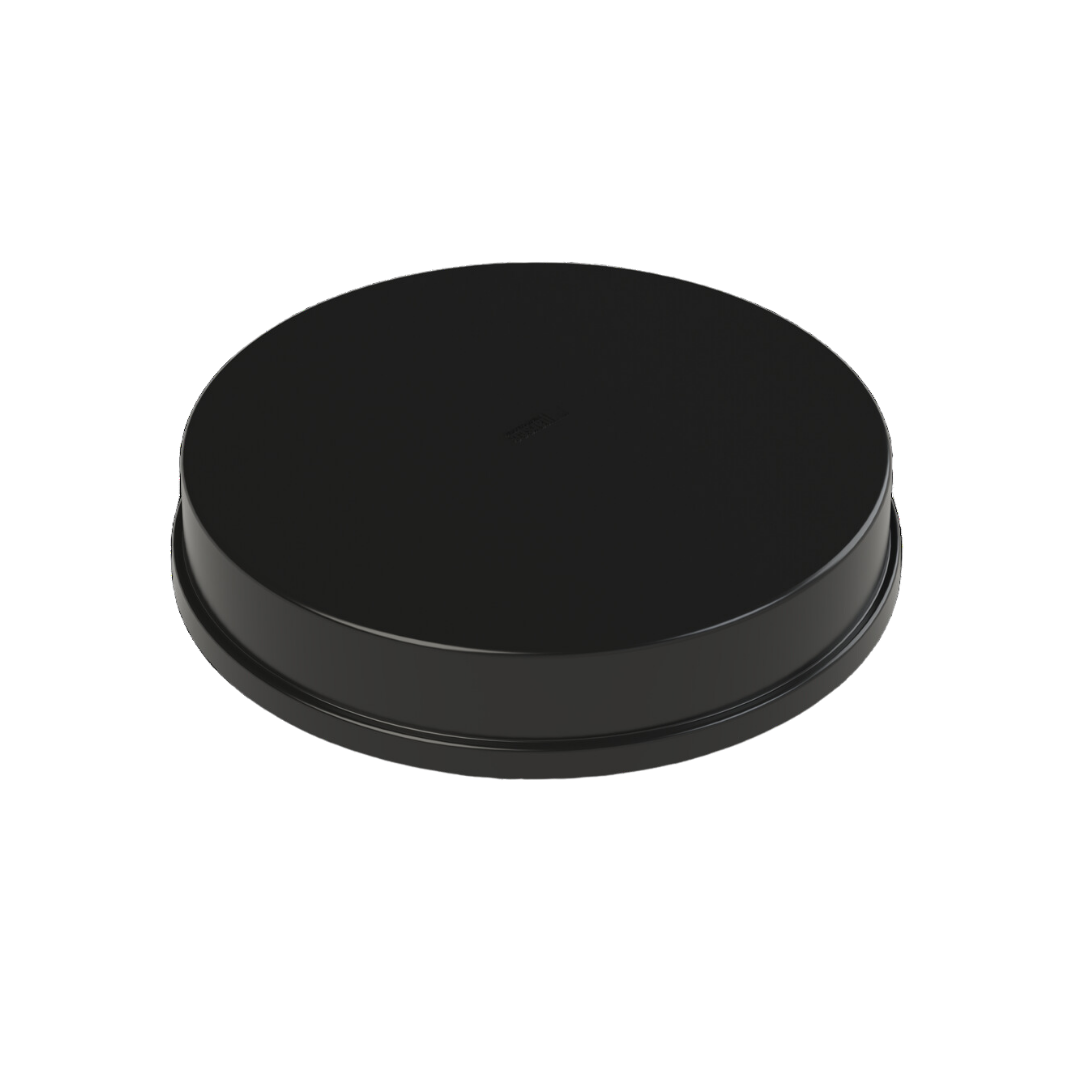 Black Parsec Husky PRO Series round low-profile 5G antenna with cable leads for vehicle roof or pole mounting. — view 2