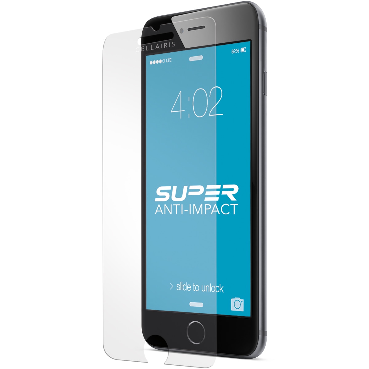 Cellairis Shell Shock Super Anti-Impact Tempered Glass Screen Protector for iPhone SE (2nd/3rd Gen), 8, 7, 6s and 6