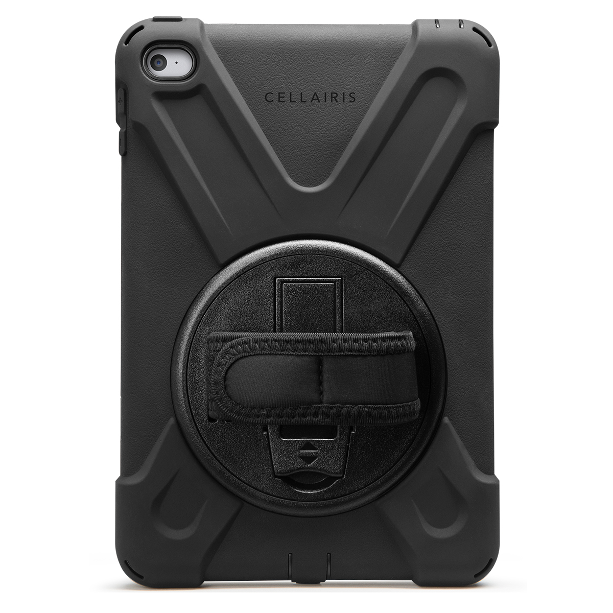 Cellairis Rapture Rugged Case for Apple iPad mini 4 and iPad mini 5 with Kickstand and Hand Strap, Black