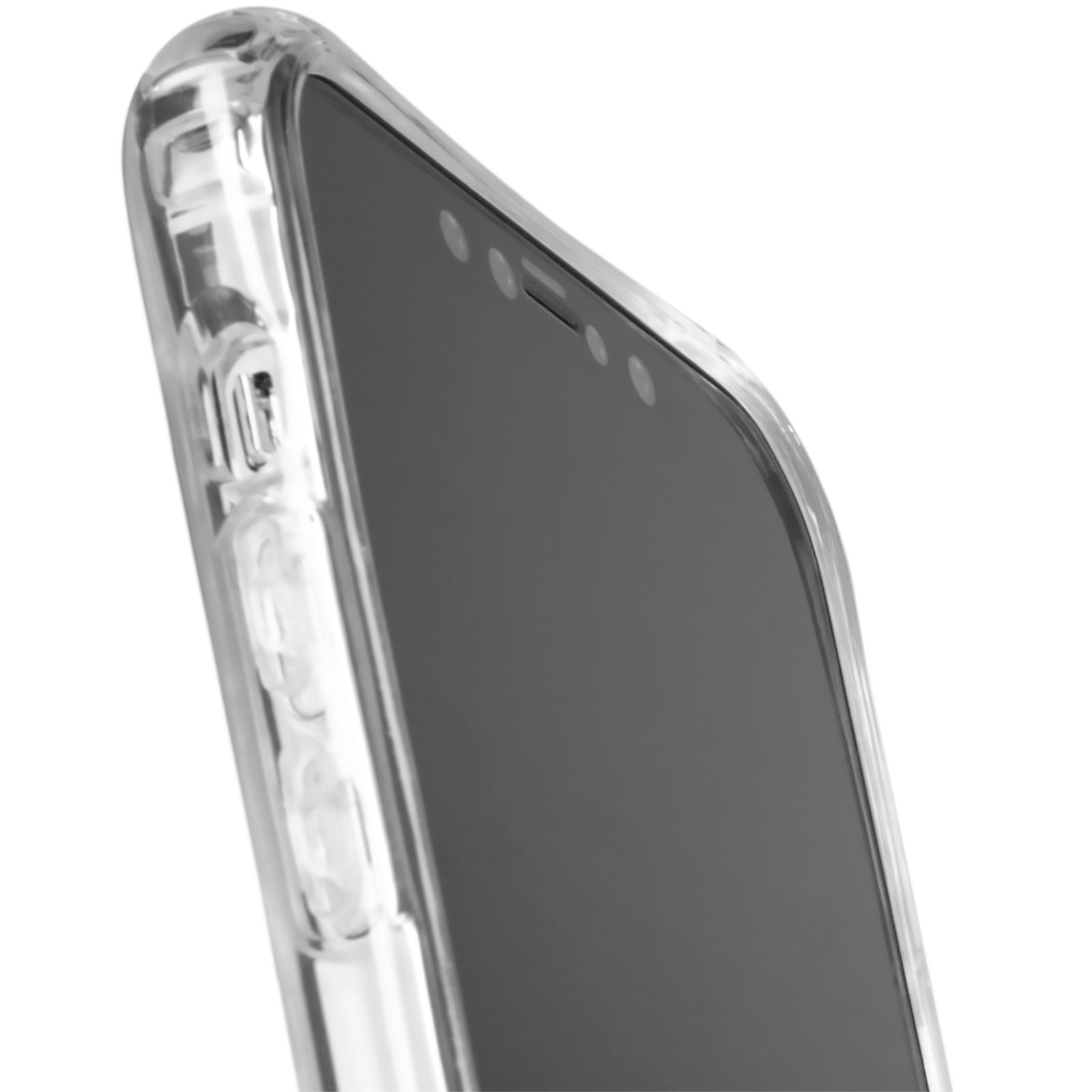 Cellairis Showcase clear case fitted on an Apple iPhone 12 mini. — view 4