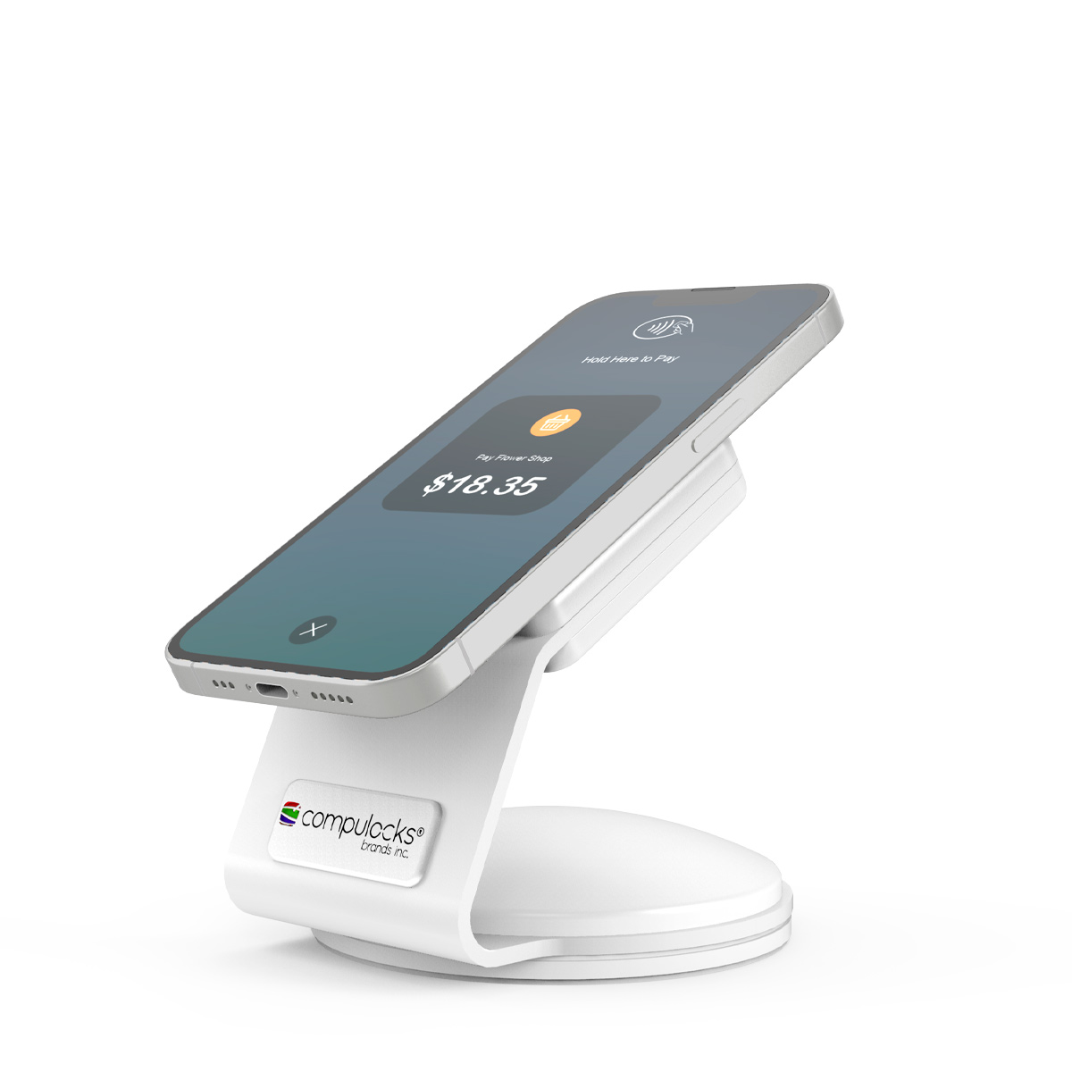 Compulocks SlideDock Universal EMV and Smartphone Security Stand - White