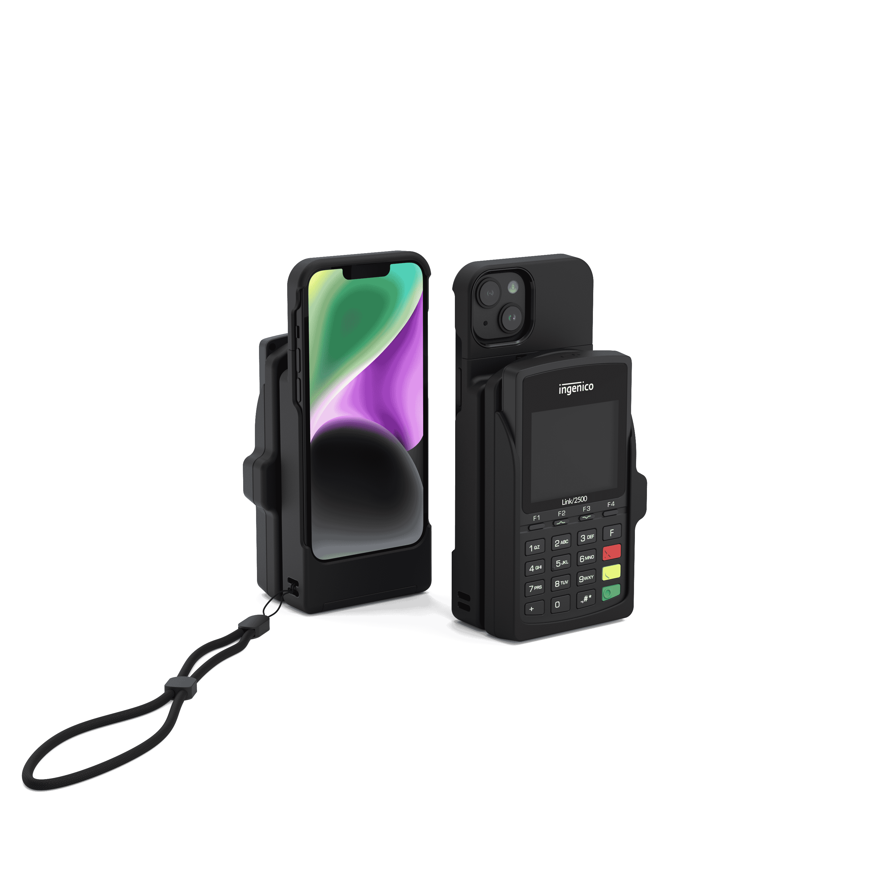 Vault Connect System Case for iPhone 14/13/12 with Ingenico Link/2500 Adapter, Black