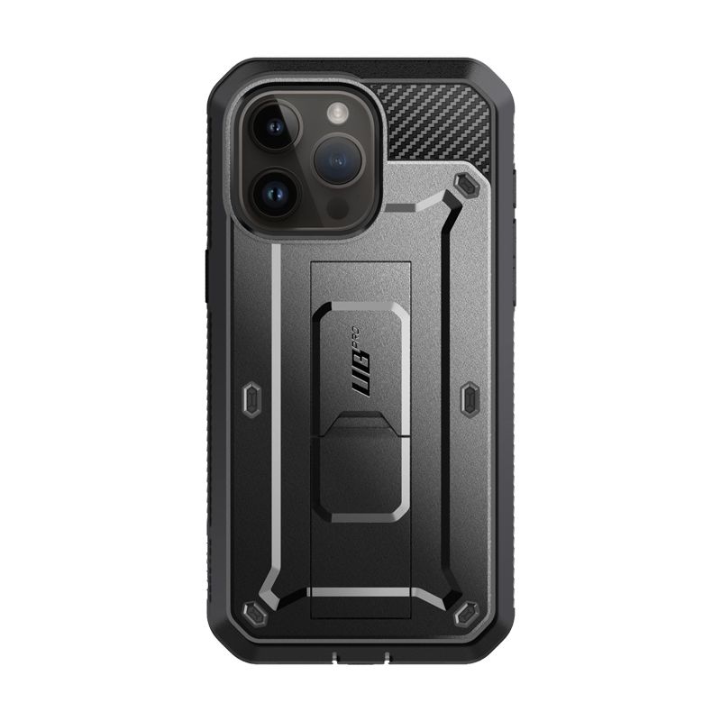 SUPCASE Unicorn Beetle PRO Rugged Case for iPhone 15 Pro Max in Black with Holster