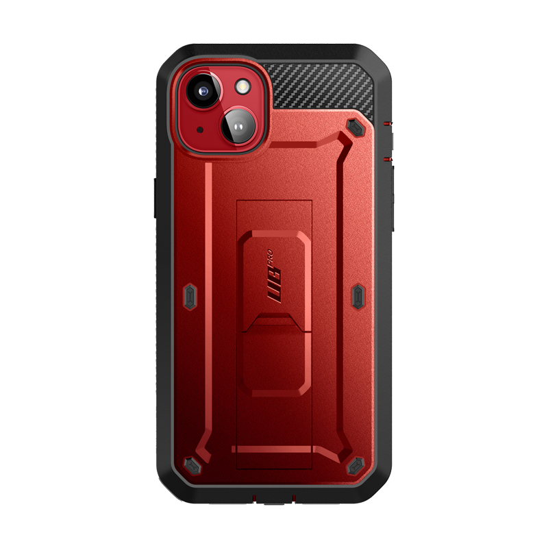 SUPCASE Unicorn Beetle Pro Rugged Case for iPhone 15 (6.1-inch) with Holster, Metallic Red