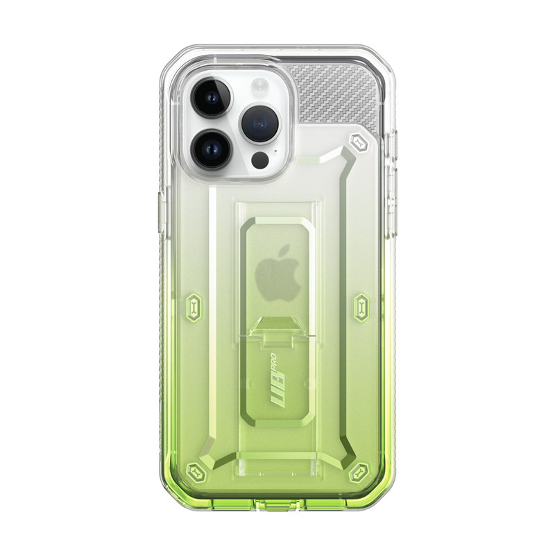 SUPCASE Unicorn Beetle PRO Rugged Case for iPhone 15 Pro Max in Gradient Green with Kickstand