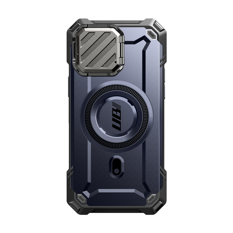SUPCASE Unicorn Beetle Mag XT MagSafe Case for iPhone 15 Pro Max (6.7-inch) with Camera Cover Kickstand, Dark Blue