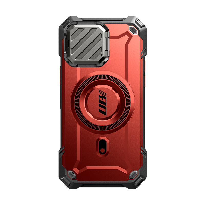 SUPCASE Unicorn Beetle MAG XT MagSafe Case with Kickstand for iPhone 15 Pro 6.1-Inch - Metallic Red