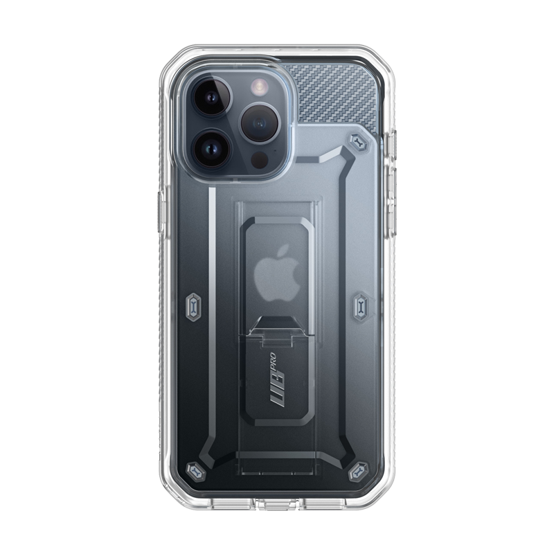 SUPCASE Unicorn Beetle PRO Rugged Case for iPhone 15 Pro Max in Clear with Holster