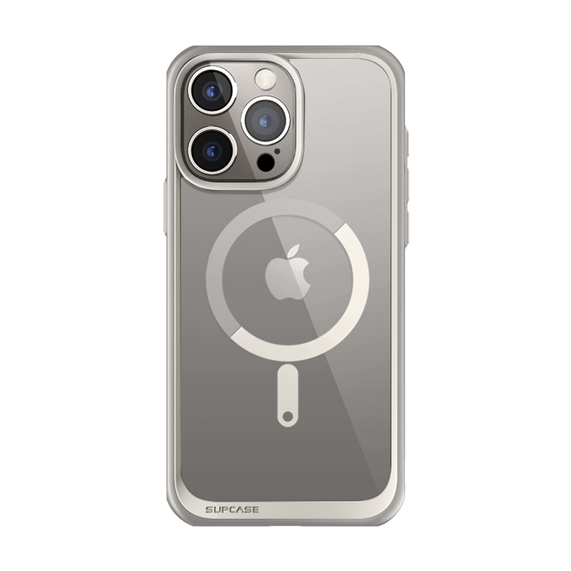 SUPCASE Unicorn Beetle Mag Slim Clear MagSafe Case for iPhone 15 Pro Max in Gray