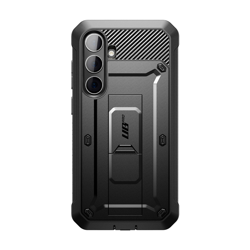 SUPCASE Unicorn Beetle Pro Galaxy S24 Rugged Case with Belt Clip Holster, Black