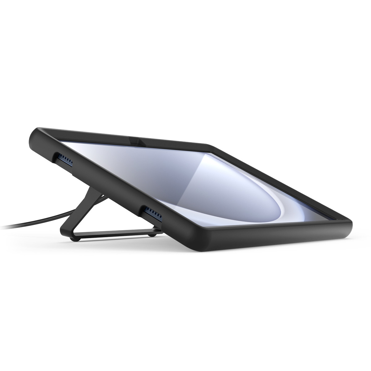 Compulocks Galaxy Tab A9+ 11-Inch Secured Kickstand with Edge Band and Cable Lock, Black