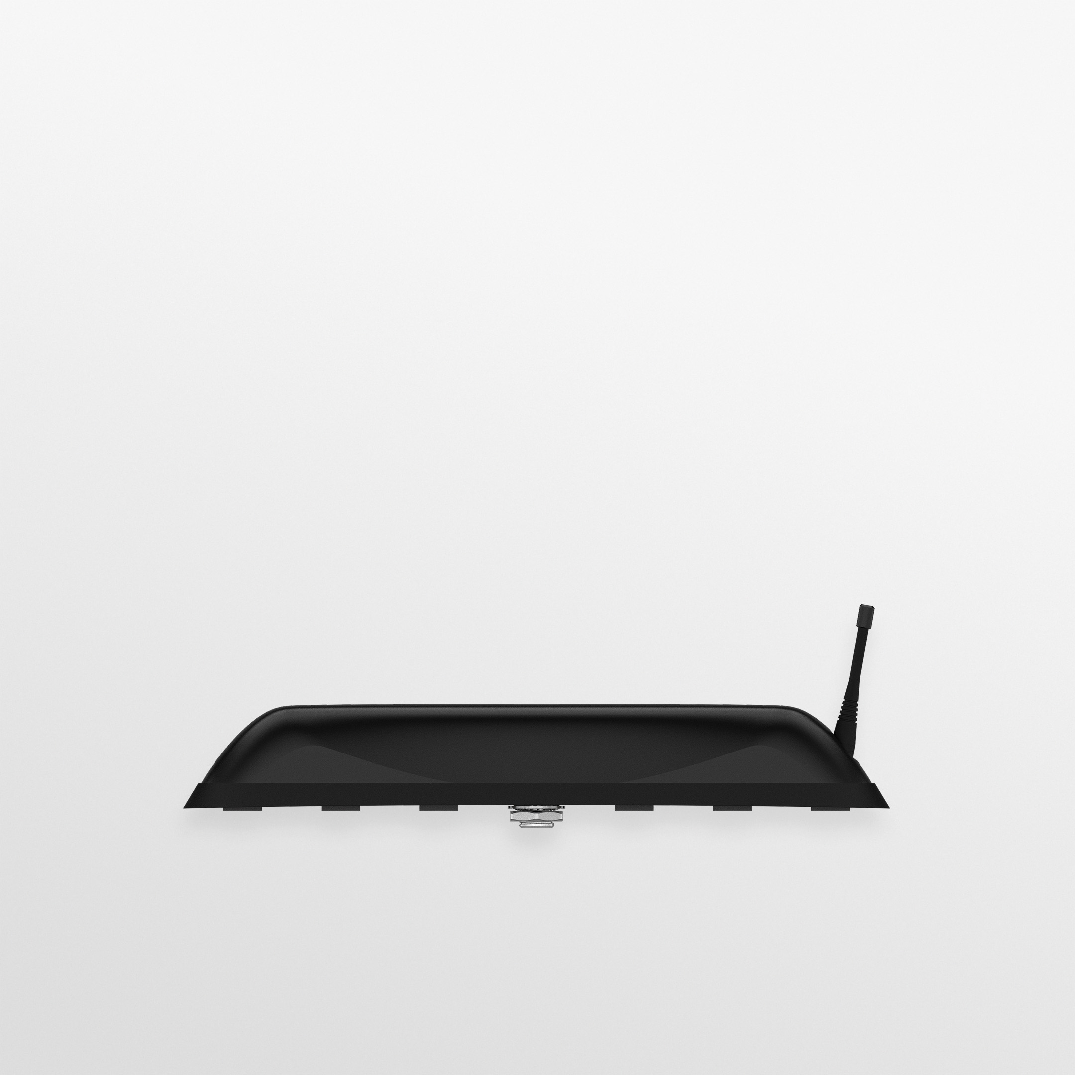Black Panorama Reef Sharkee low-profile sharkfin vehicle antenna, the GP-IN2882 5-in-1 kit with cellular and GPS cables. — view 3