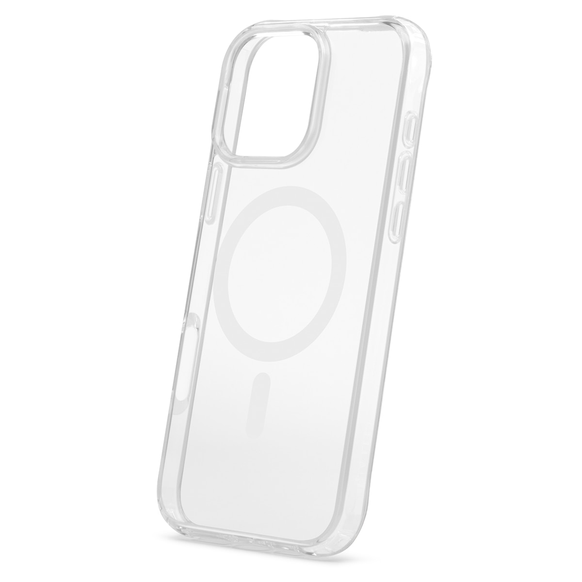 Cellairis Showcase Halo clear case with white MagSafe ring on an Apple iPhone 16 Pro. — view 3