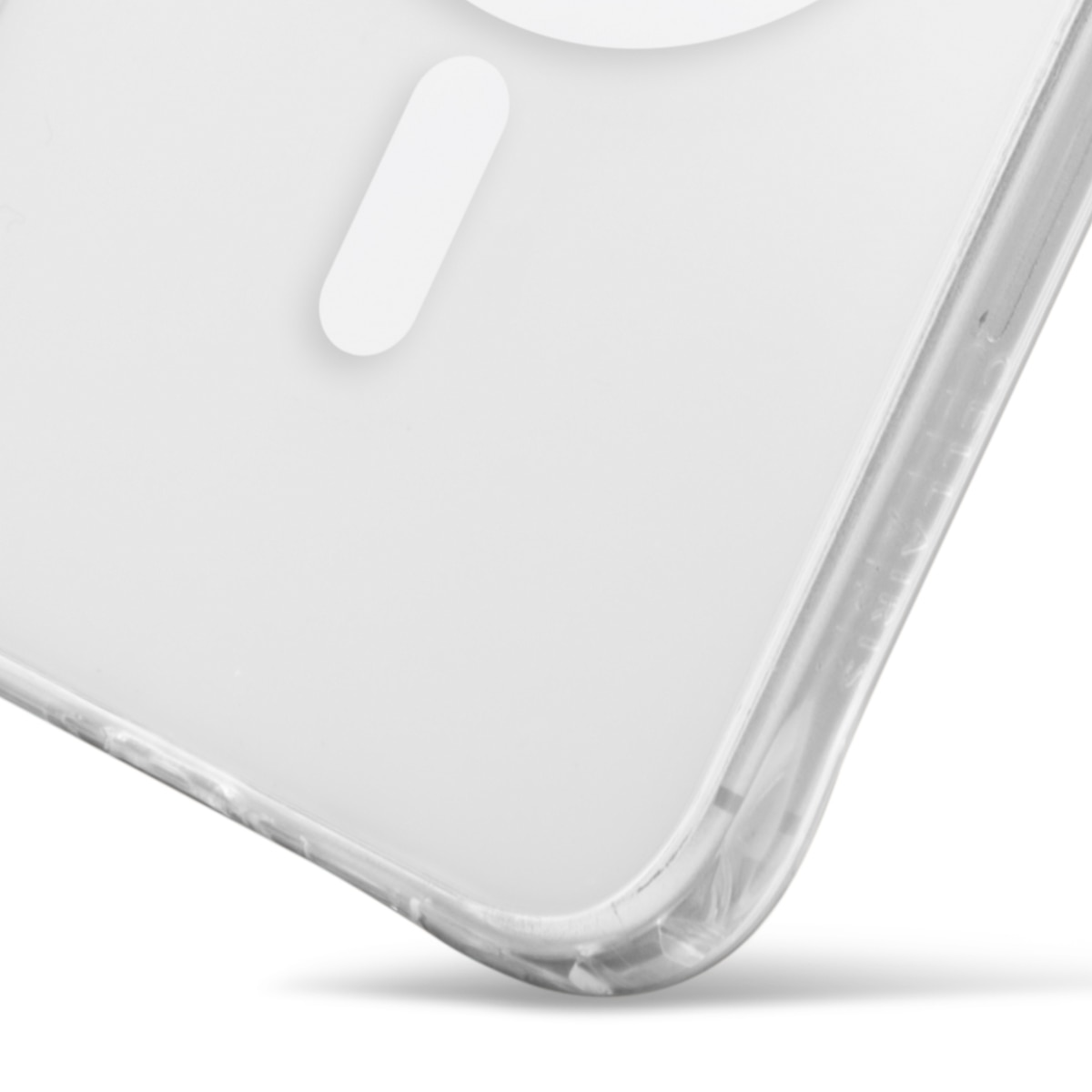 Cellairis Showcase Halo clear case with white MagSafe ring on an Apple iPhone 16 Pro. — view 4