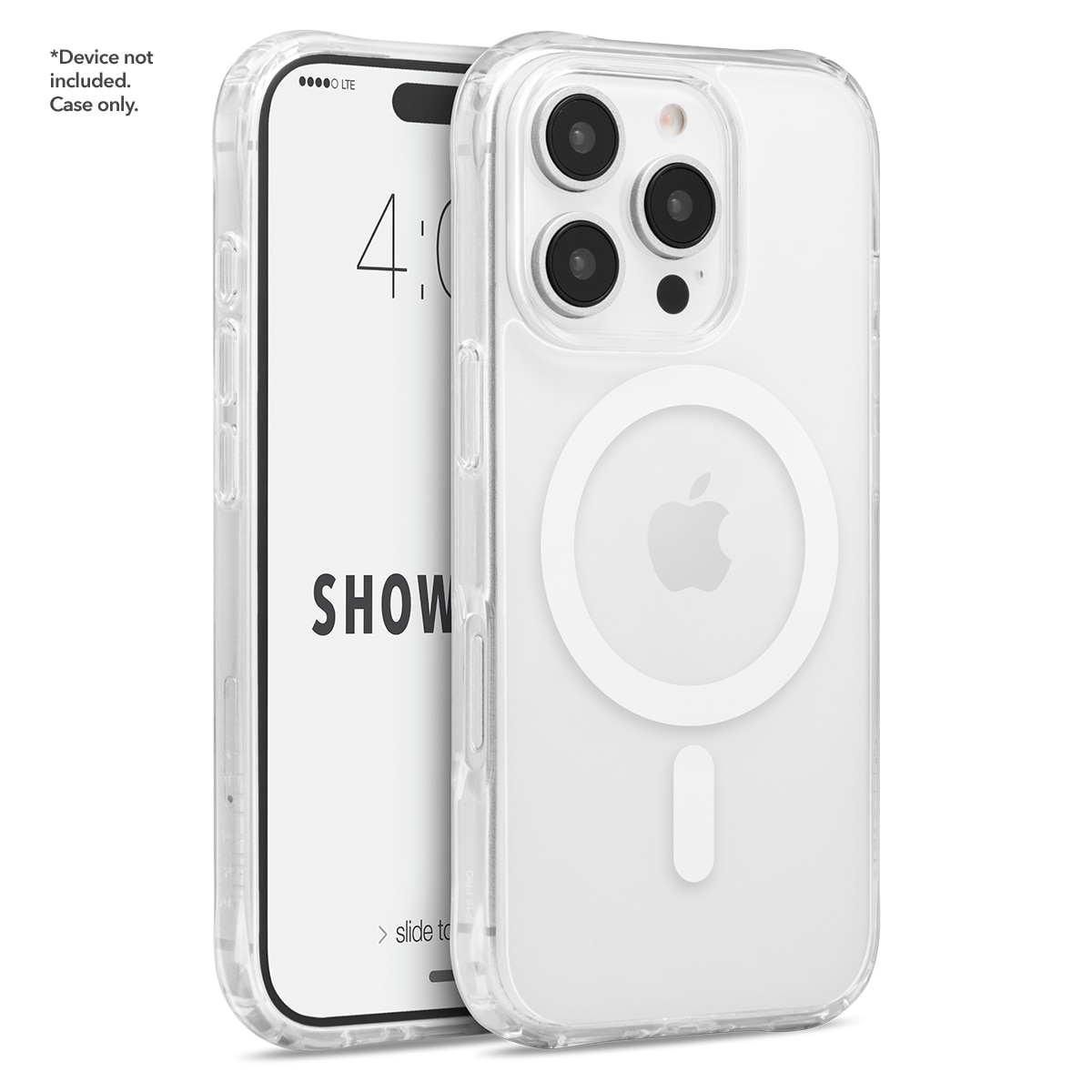 Cellairis Showcase Halo clear case with white MagSafe ring on an Apple iPhone 16 Pro. — view 2
