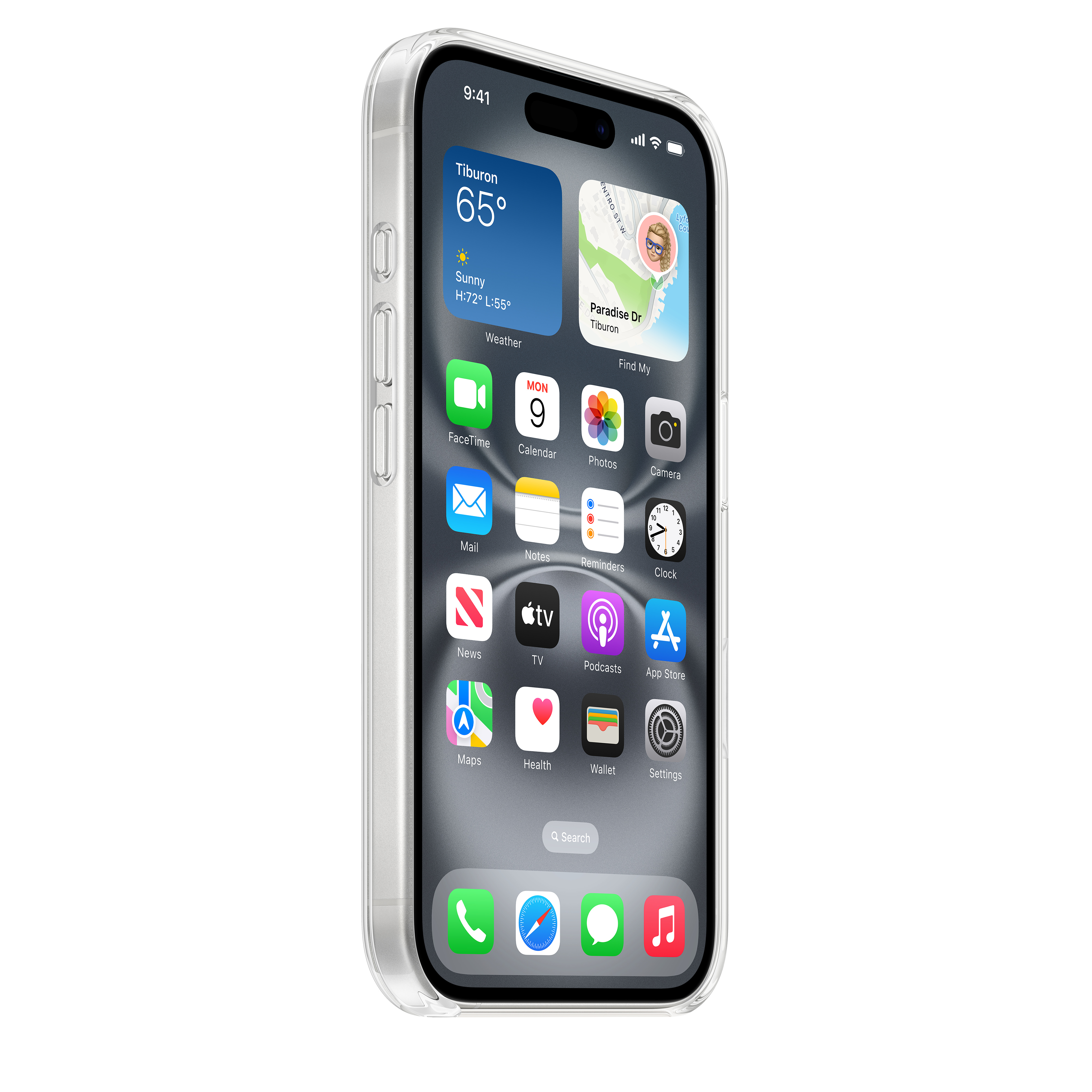 Apple iPhone 16 Clear Case with MagSafe, a transparent case showing the phone's colored finish and the MagSafe magnet ring. — view 6