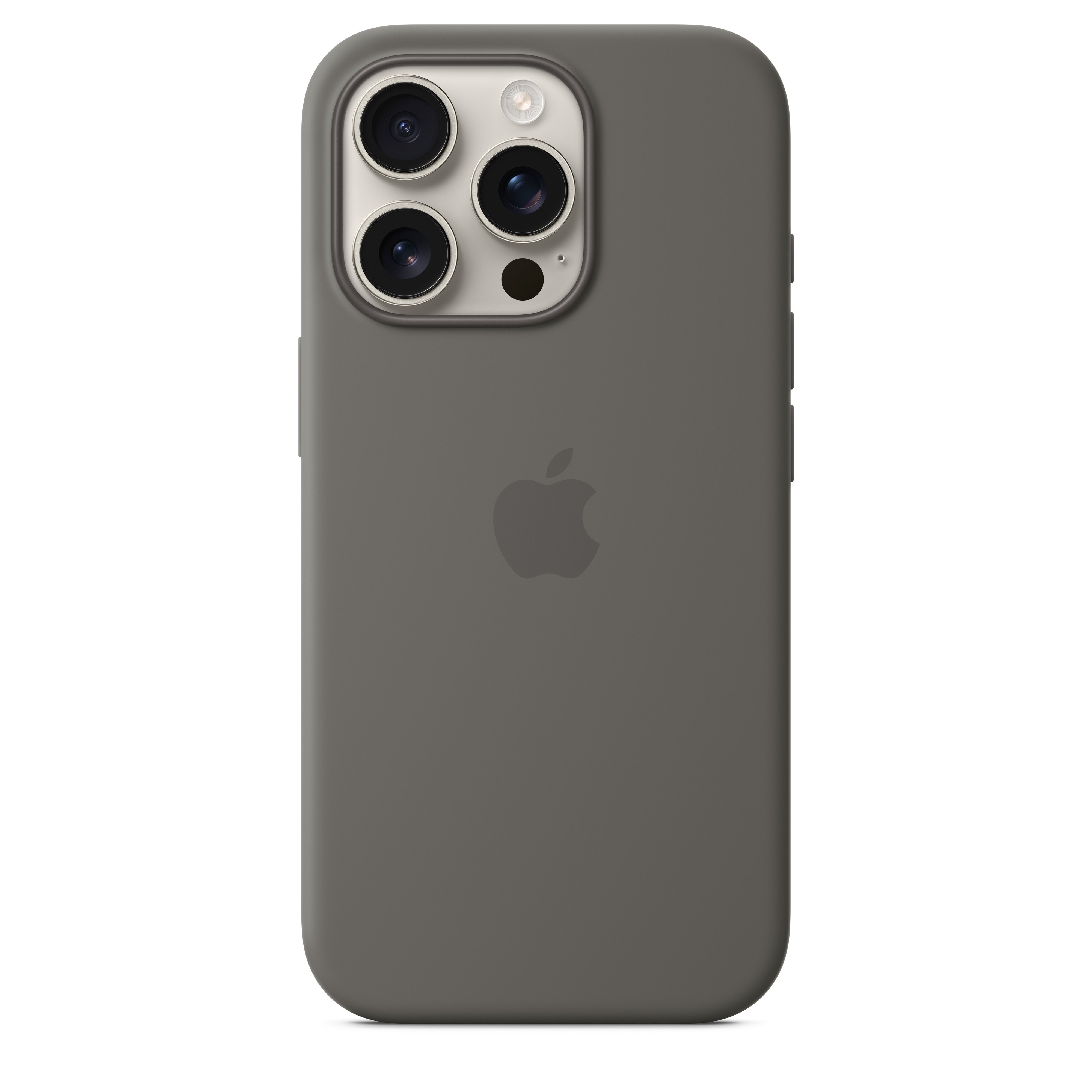 Apple iPhone 16 Pro Silicone Case with MagSafe – Stone Gray