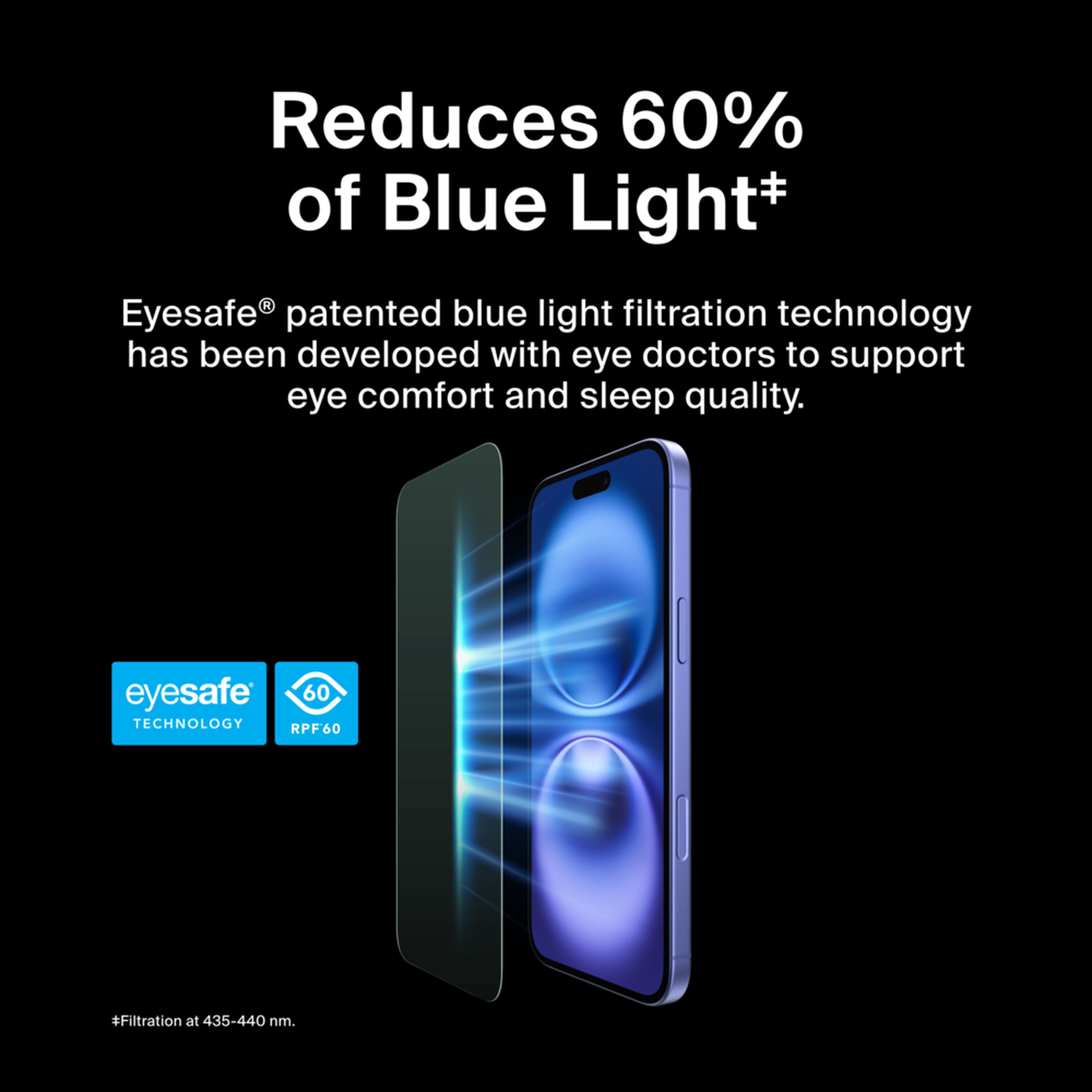 Belkin InvisiGlass Blue Light Filter screen protector with Easy Align tray for a large-screen iPhone. — view 5