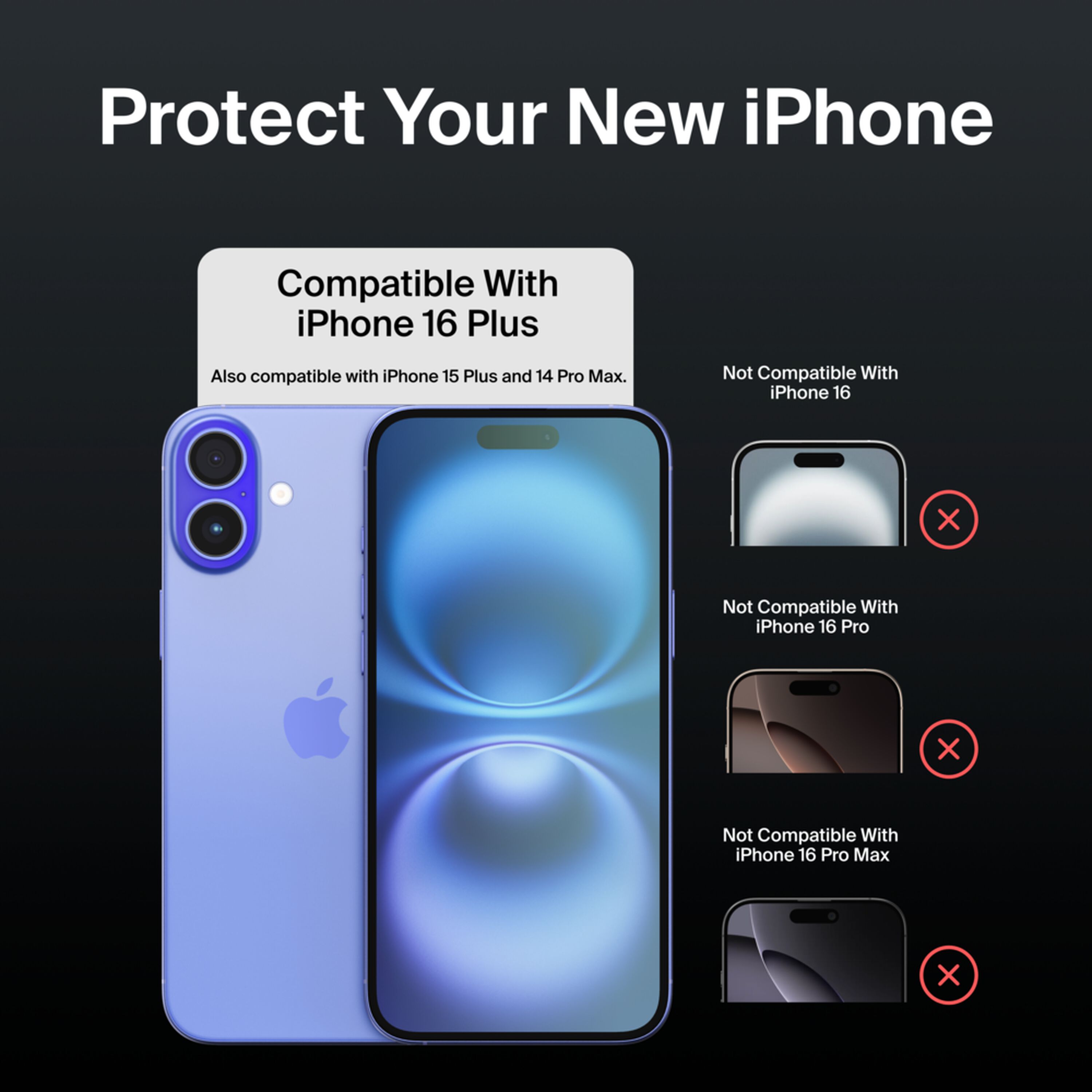 Belkin InvisiGlass Blue Light Filter screen protector with Easy Align tray for a large-screen iPhone. — view 2