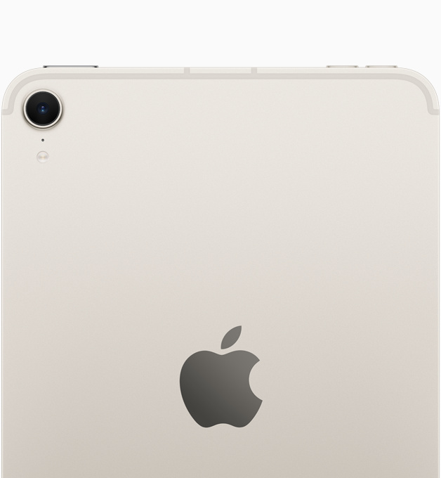 Apple iPad mini (A17 Pro) Wi-Fi + Cellular in Starlight with an 8.3-inch all-screen Liquid Retina display and aluminum enclosure. — view 2