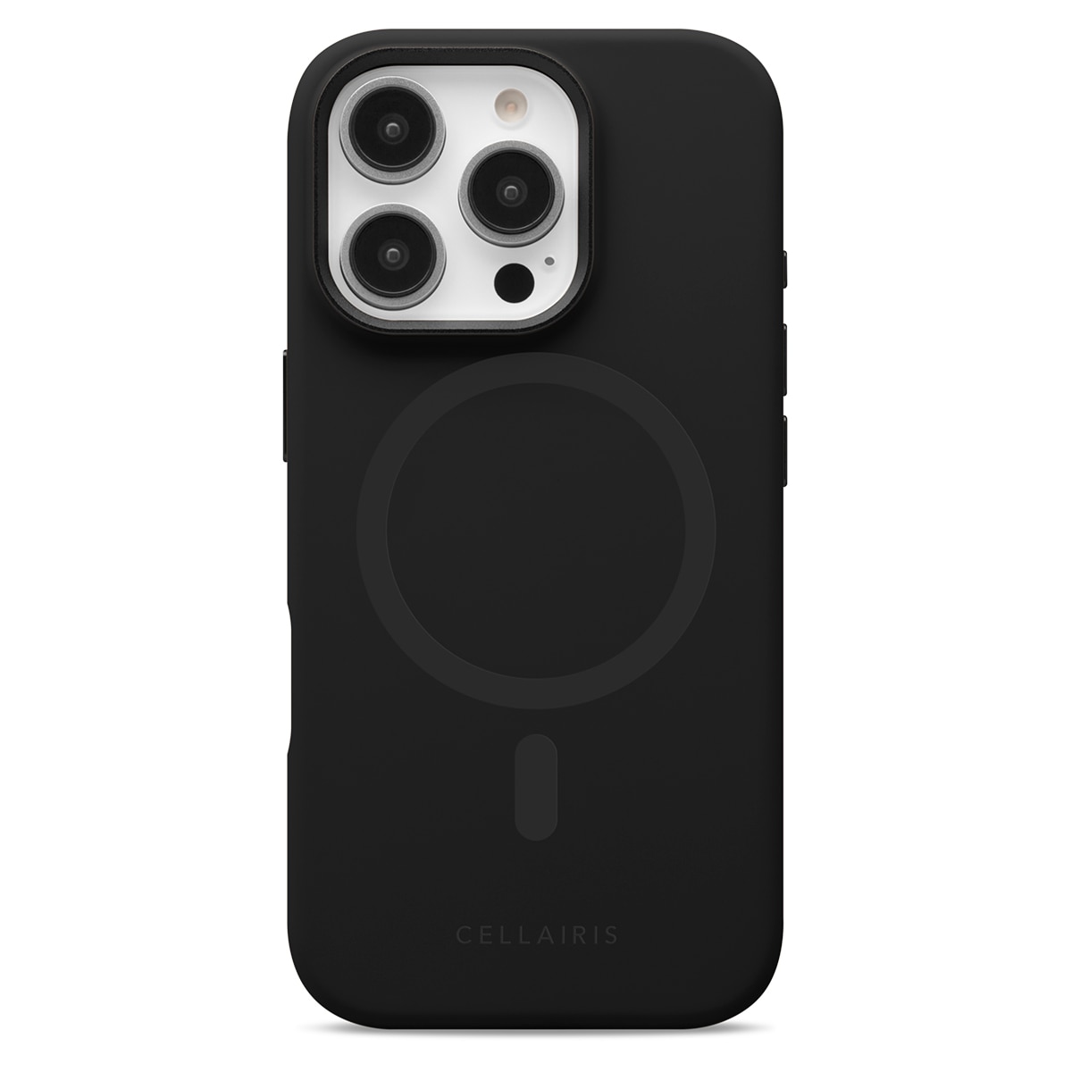 Cellairis Puff Pastry Silicone Case for iPhone 16 Pro in Black Licorice with MagSafe