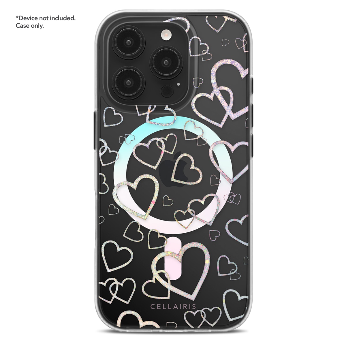 Cellairis Showcase clear case with Heart to Heart print and MagSafe magnets for Apple iPhone 16 Pro. — view 5
