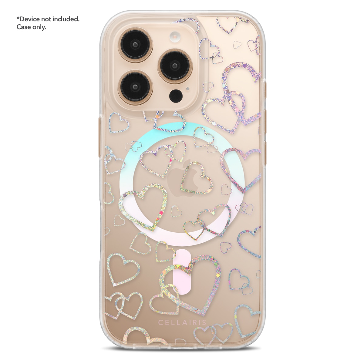 Cellairis Showcase clear case with Heart to Heart print and MagSafe magnets for Apple iPhone 16 Pro. — view 6