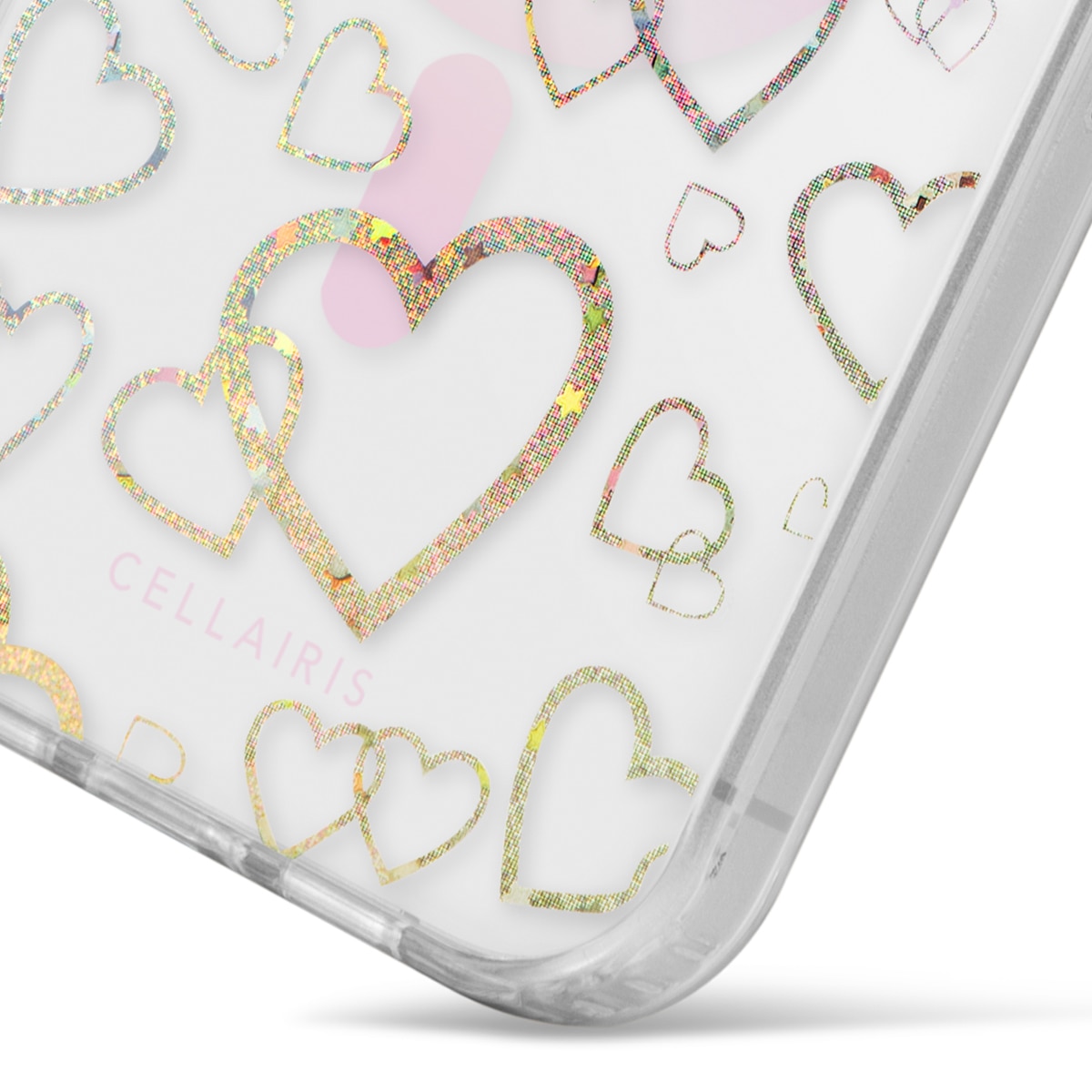 Cellairis Showcase clear case with Heart to Heart print and MagSafe magnets for Apple iPhone 16 Pro. — view 4