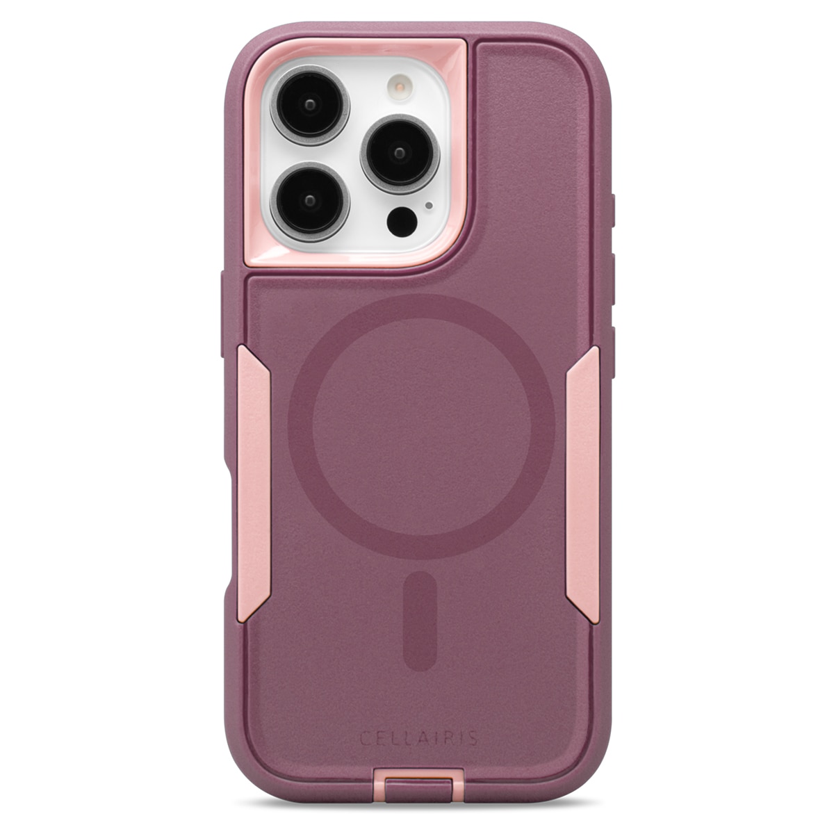 Cellairis Rapture Rugged Case for iPhone 16 Pro with MagSafe – Rose/Mulberry