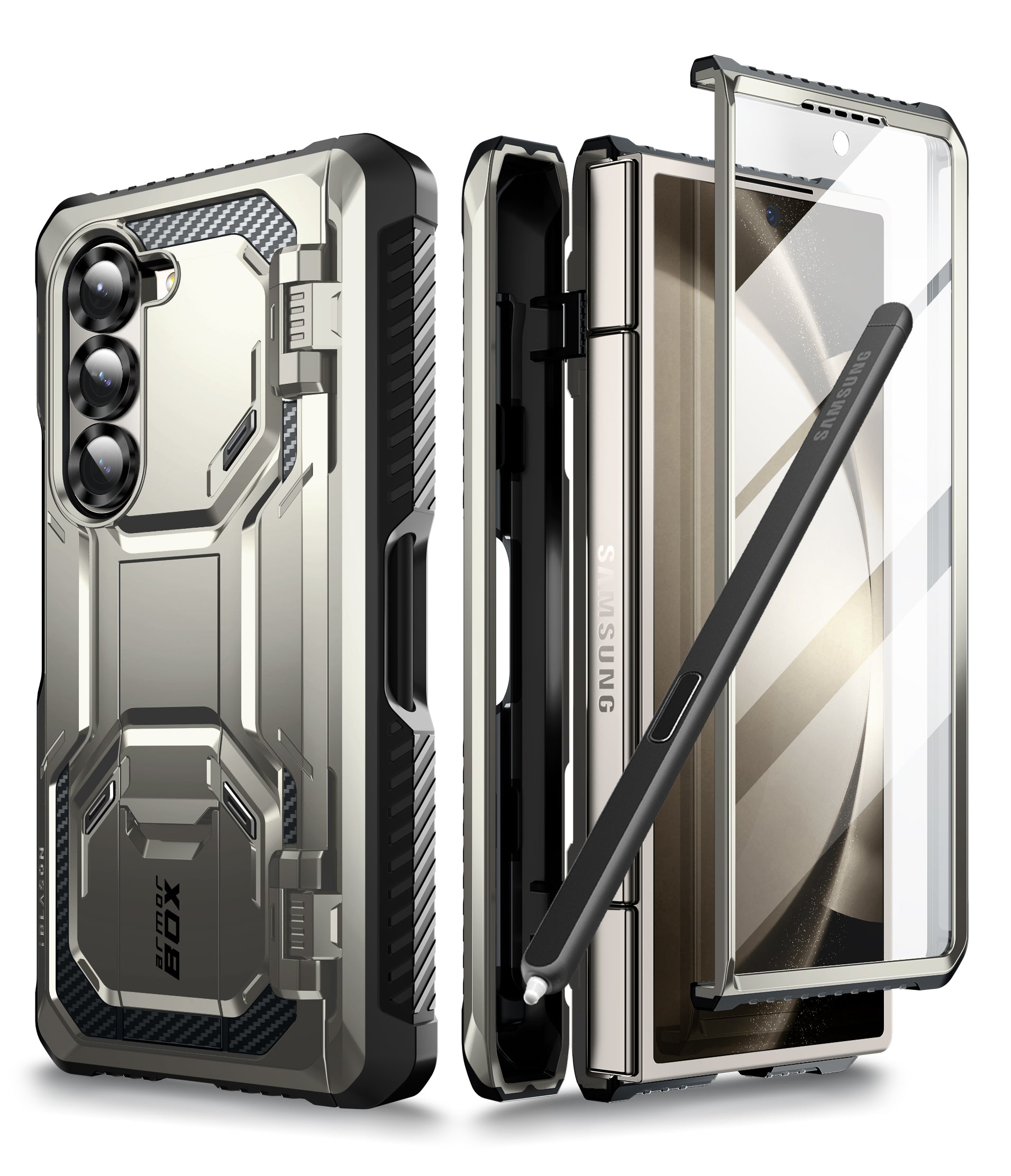 i-Blason Armorbox Rugged Case with Kickstand for Samsung Galaxy Z Fold6 - Titan Gray