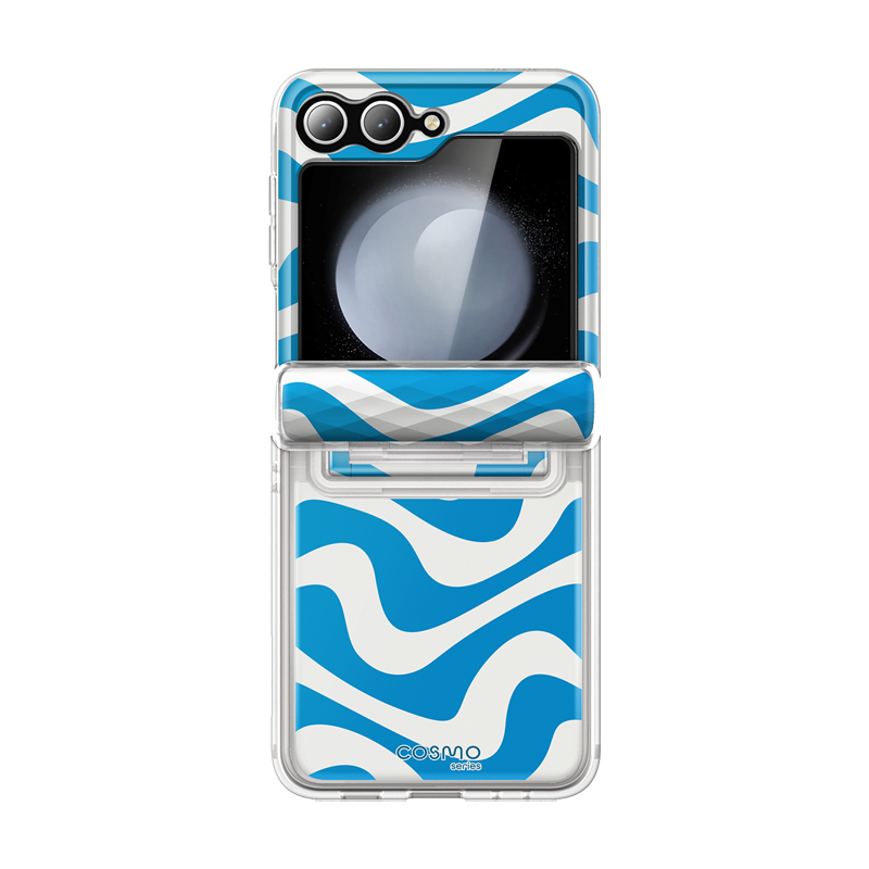 i-Blason Cosmo Classic Case for Samsung Galaxy Z Flip6 and Z Flip5 - Blue Swirl