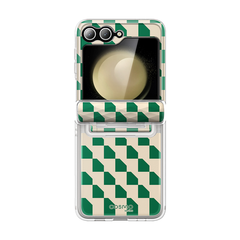 i-Blason Cosmo Classic Case for Samsung Galaxy Z Flip6 and Z Flip5 - Green Checker