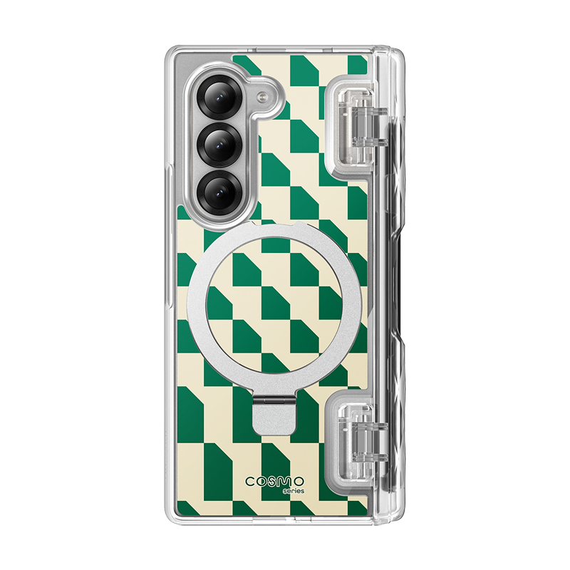 i-Blason Cosmo Pro Case for Samsung Galaxy Z Fold6 with Built-In Screen Protector – Green Checker